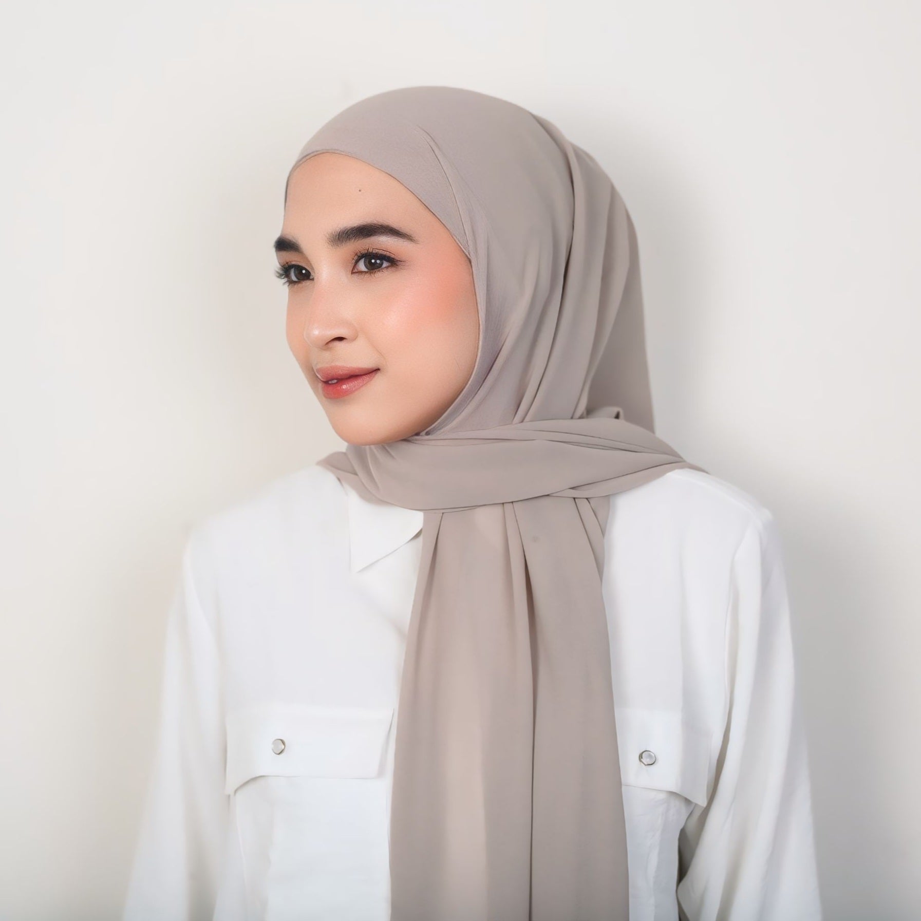 Image of Eclemix Rui Hijab Pashmina Inner Oval Polos