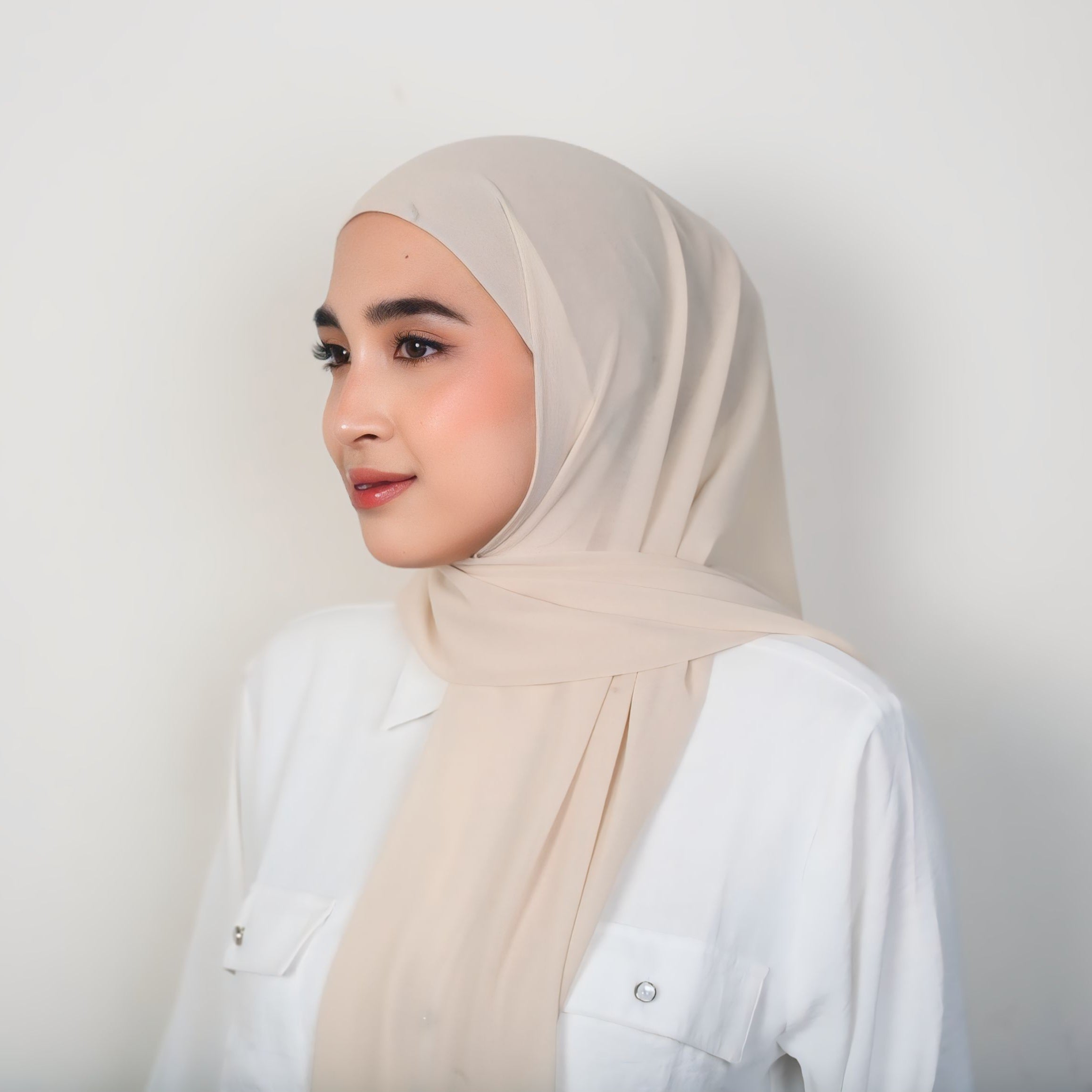 Image of Eclemix Rui Hijab Pashmina Inner Oval Polos