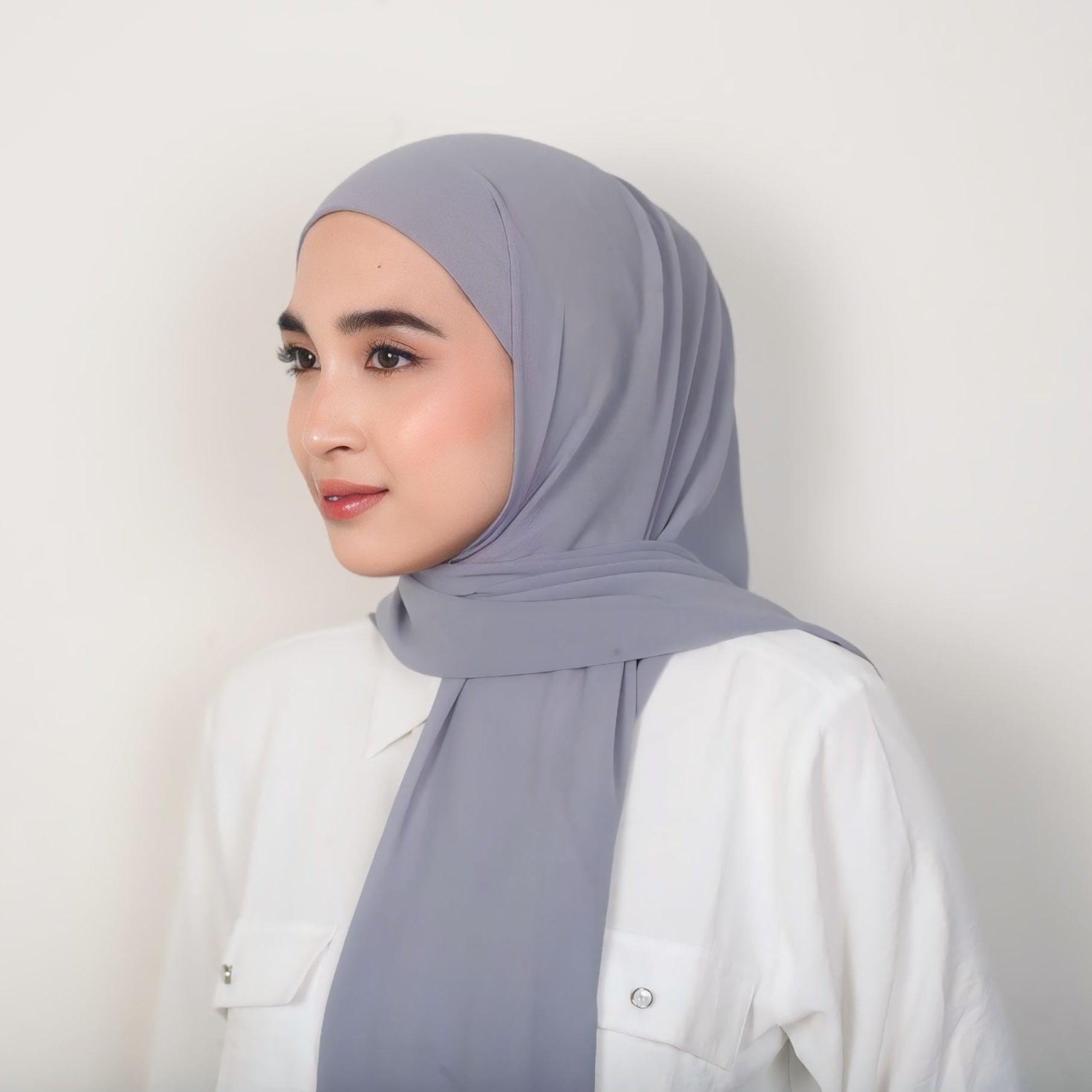 Image of Eclemix Rui Hijab Pashmina Inner Oval Polos