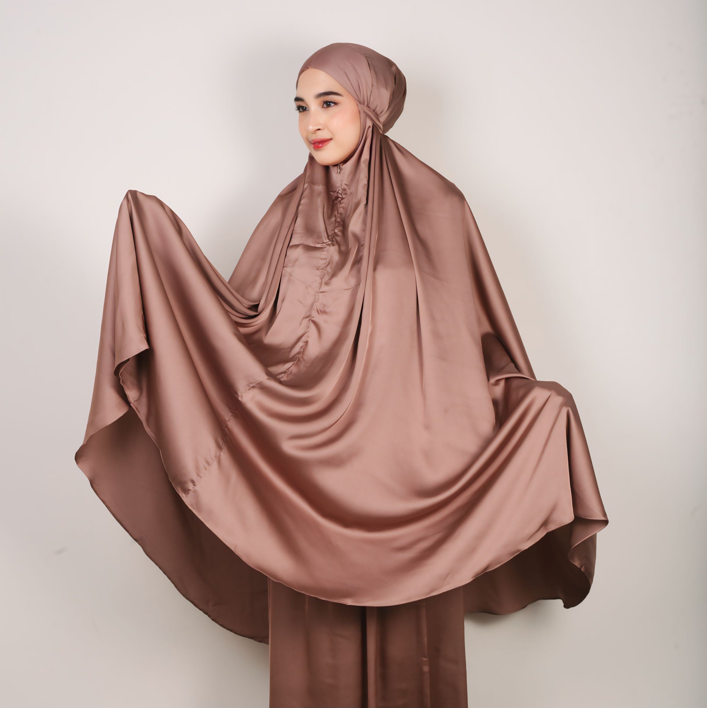 Image of Eclemix Lea Prayer Set | Mukena Dewasa Polos Silk 2 in 1
