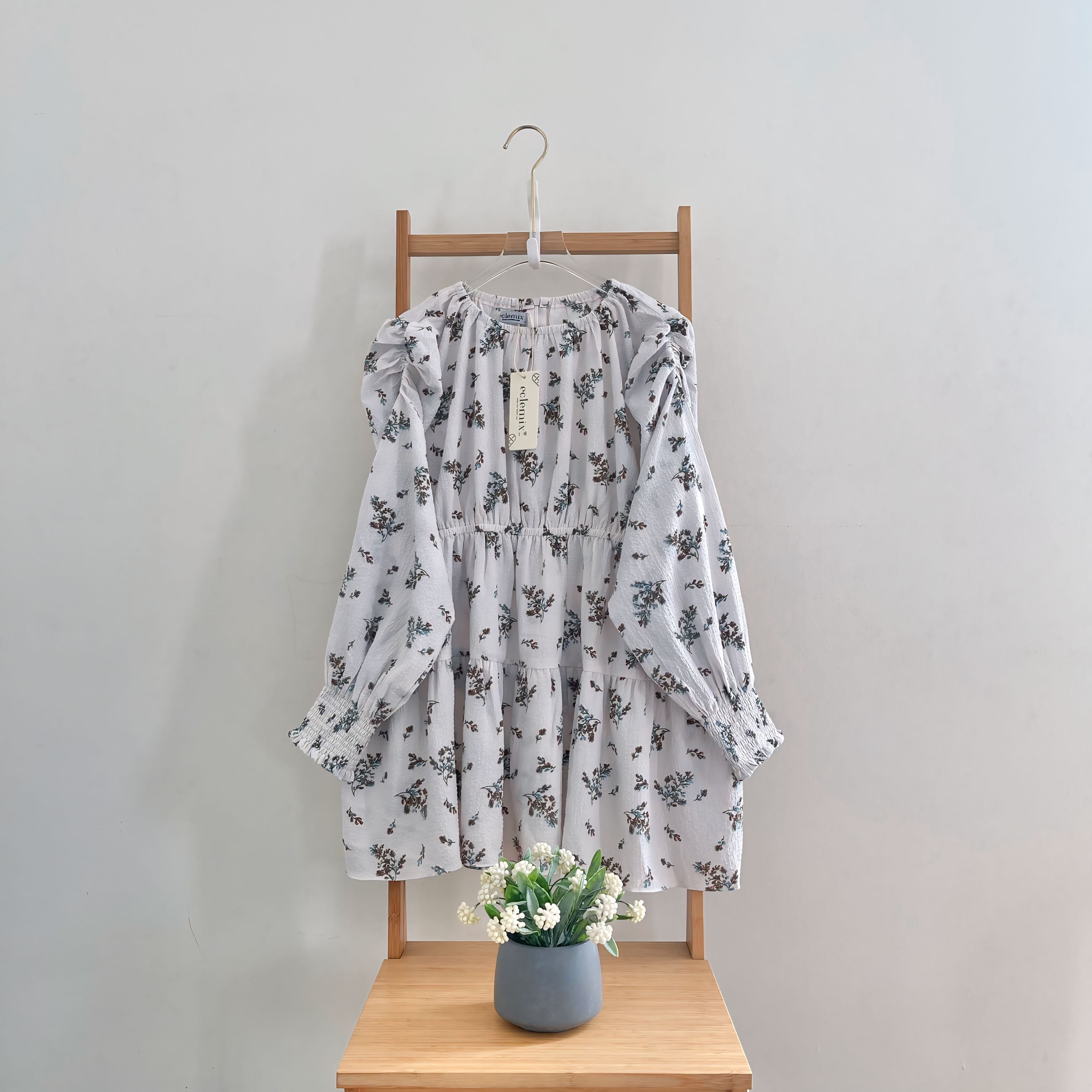 Eclemix Top Euna | Baju Wanita Vintage Motif Bunga