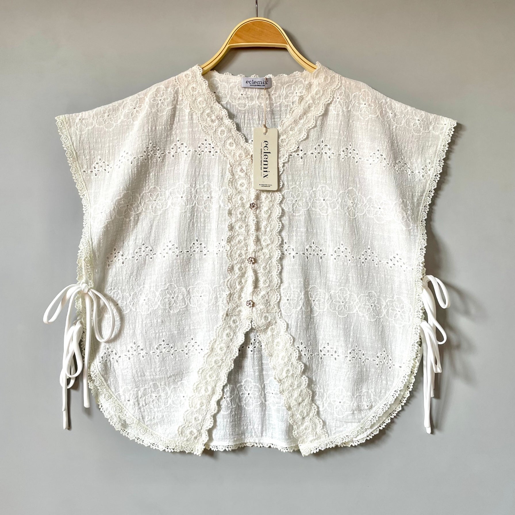 Eclemix Outer Maurin | Vest Brokat Bunga | Outer Panjang Brukat Tanpa Lengan