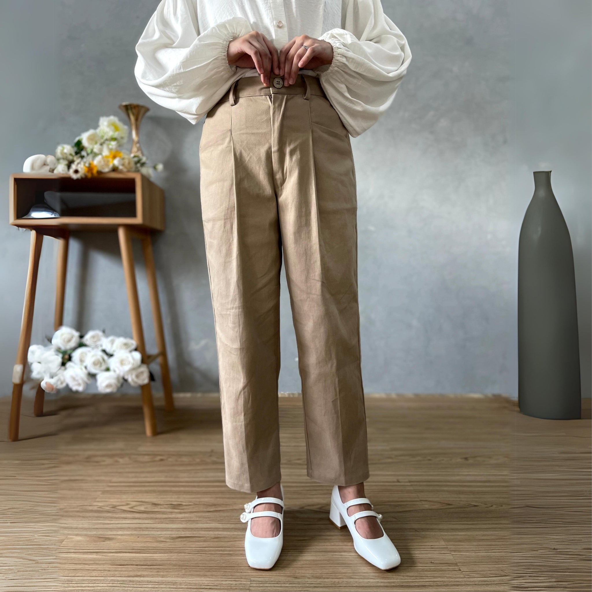 Eclemix Pants Giny | Celana Ankle Wanita Daily Basic