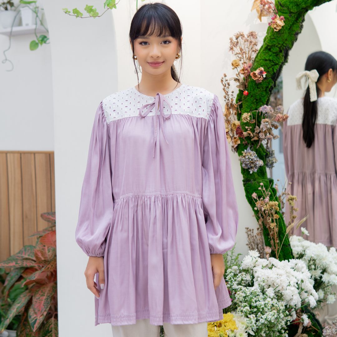 Image of Eclemix Yeji Top | Atasan Wanita Blouse Tali Mix Prada Daily