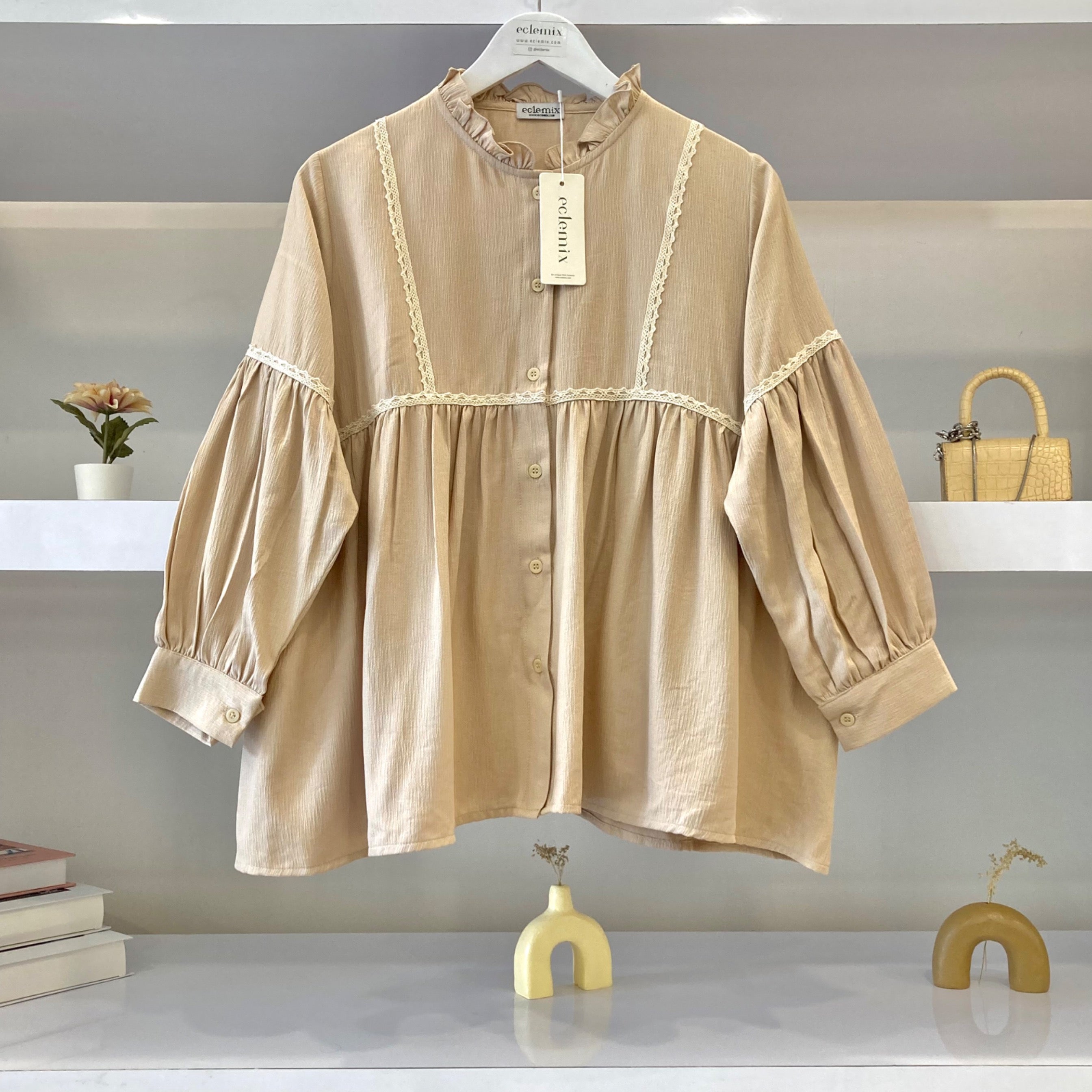 Image of Eclemix Top Sono | Atasan Wanita Blouse Polos Casual Shirt