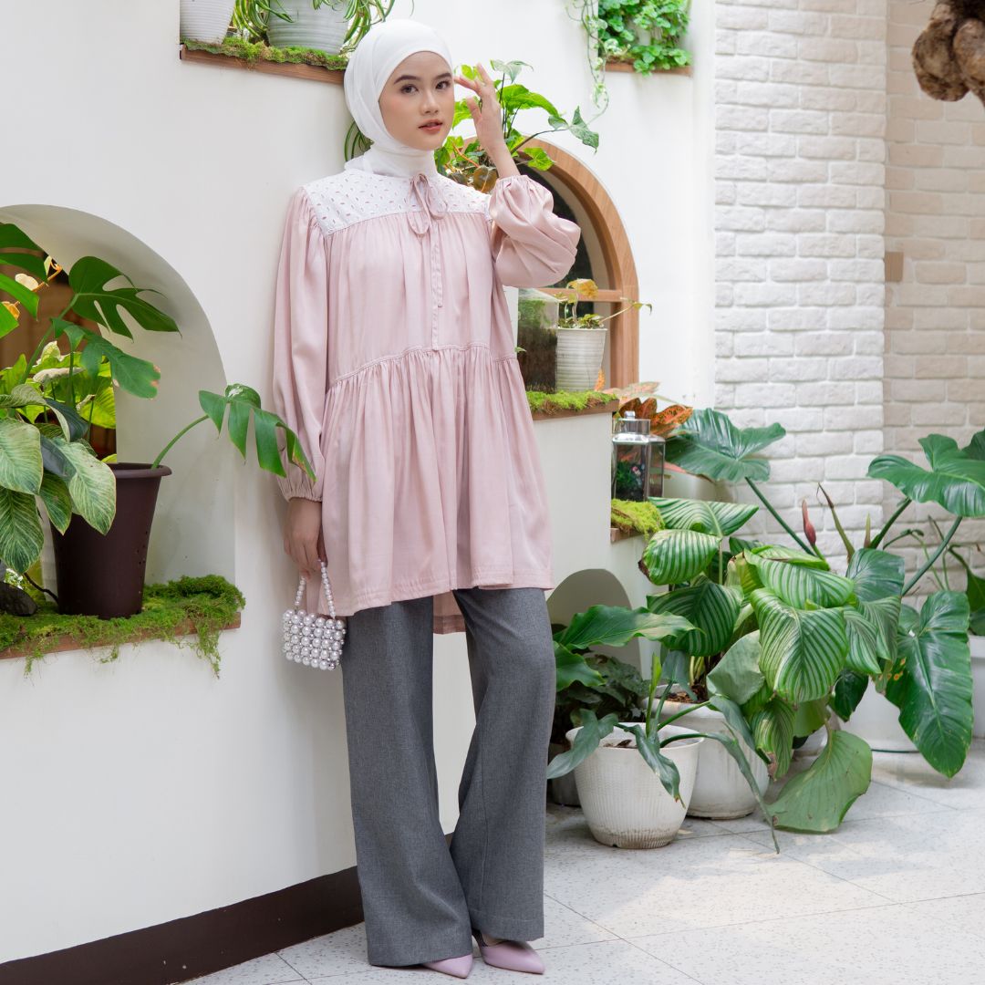 Image of Eclemix Yeji Top | Atasan Wanita Blouse Tali Mix Prada Daily