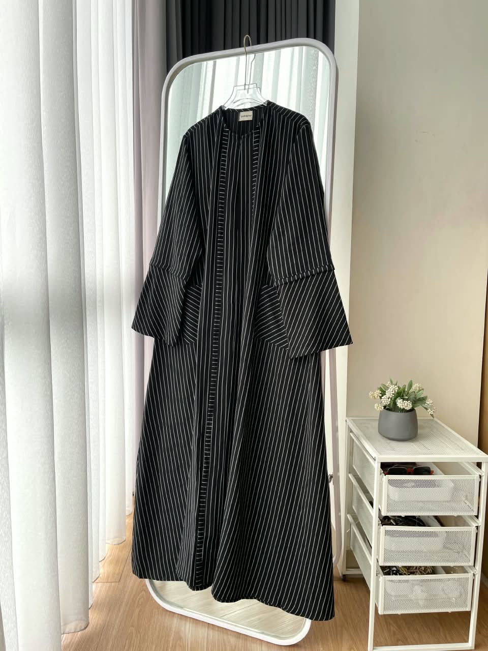 Image of Eclemix Sora Dress - Abaya Basic Striped A-Line