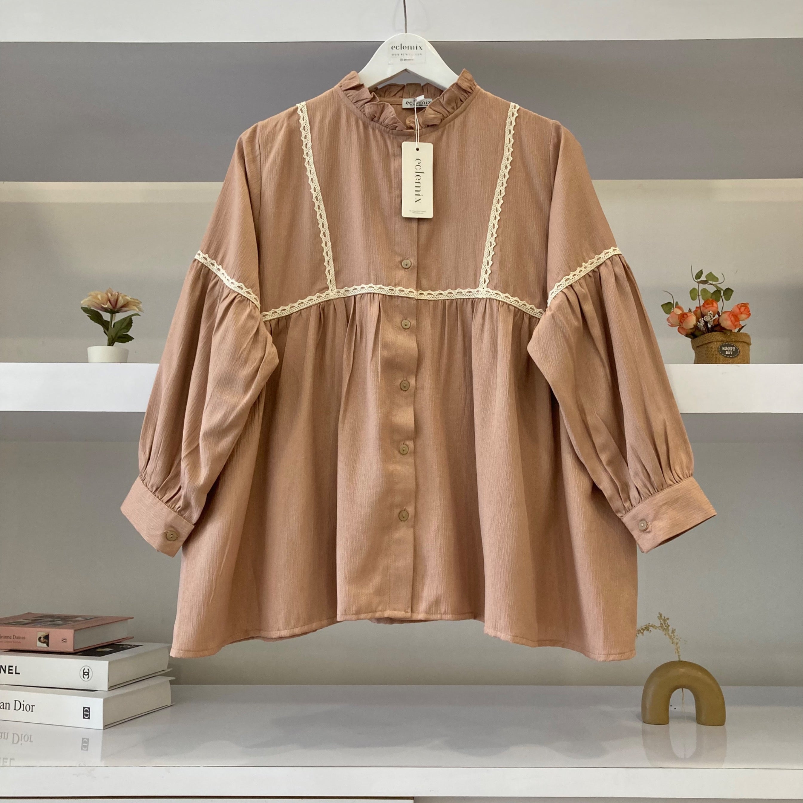 Image of Eclemix Top Sono | Atasan Wanita Blouse Polos Casual Shirt