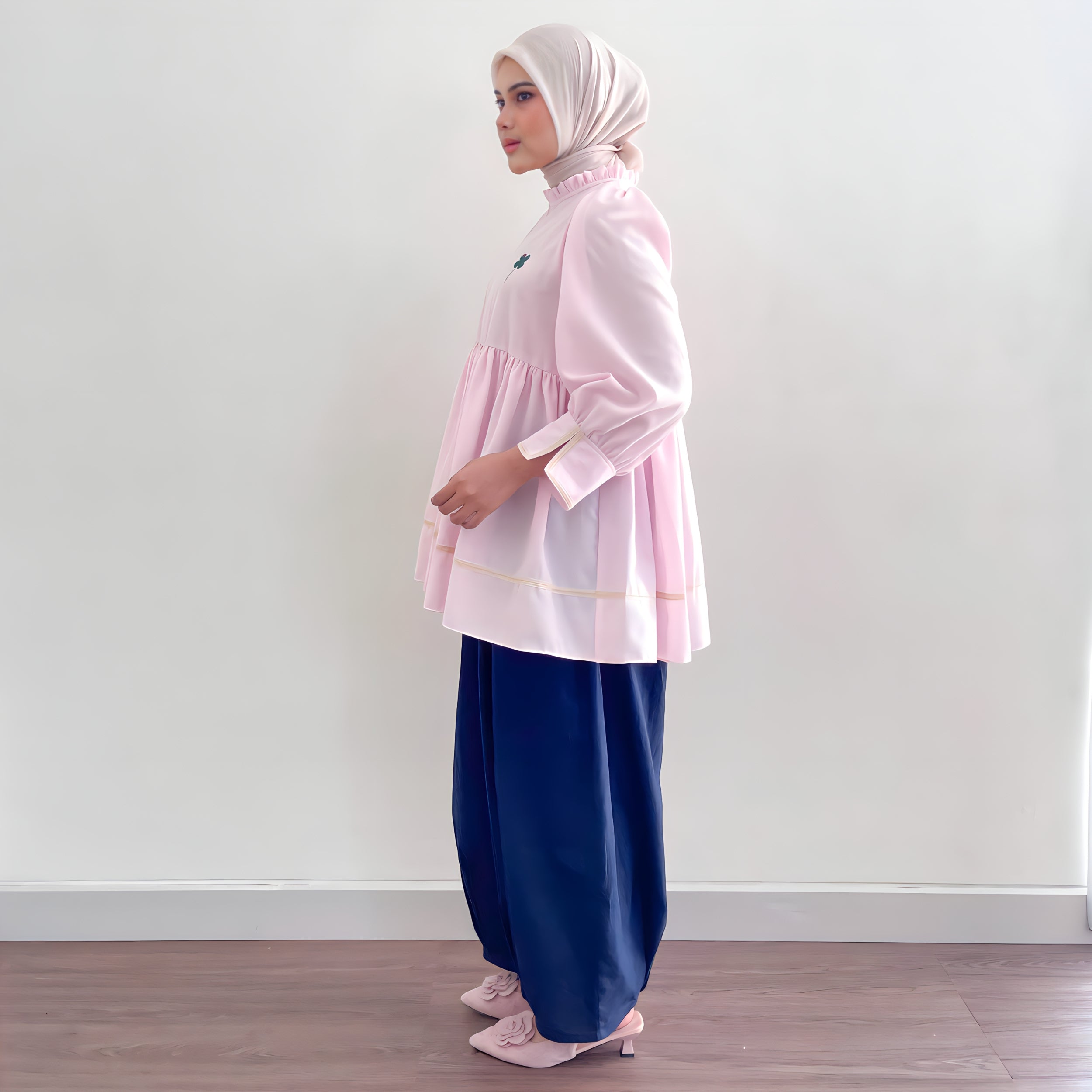 Image of Eclemix Top Ala | Atasan Wanita Baby Doll Linen Premium Korean Style