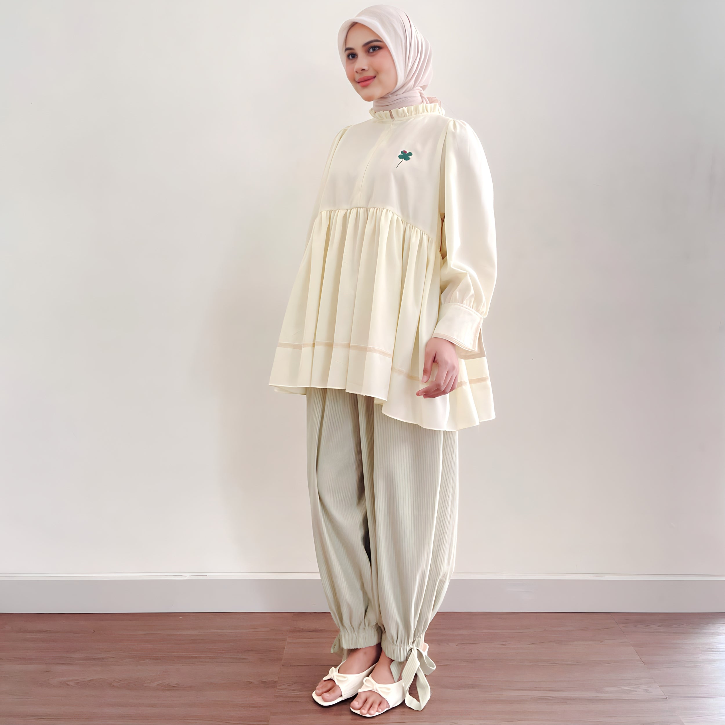 Image of Eclemix Top Ala | Atasan Wanita Baby Doll Linen Premium Korean Style