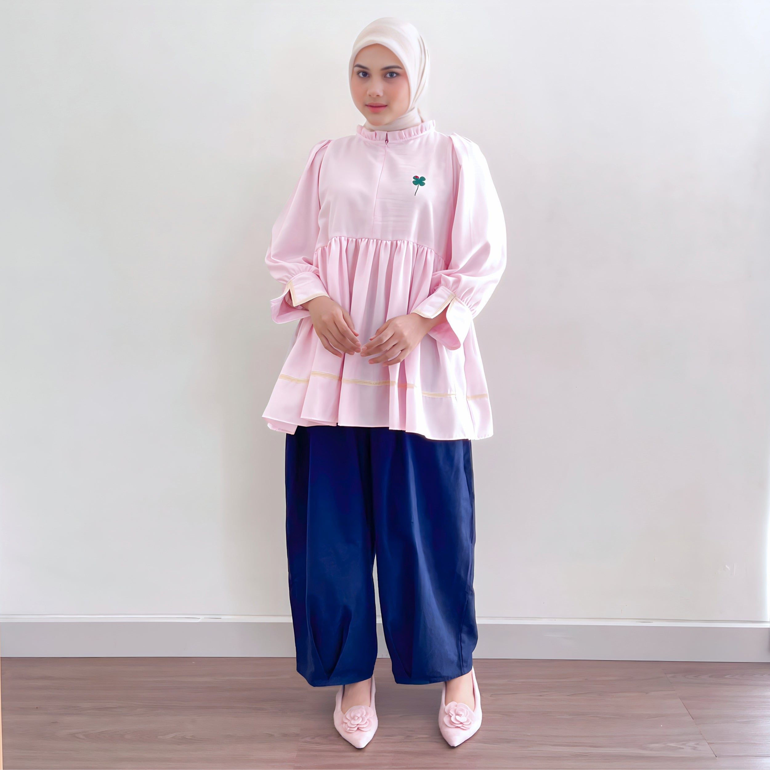 Image of Eclemix Top Ala | Atasan Wanita Baby Doll Linen Premium Korean Style