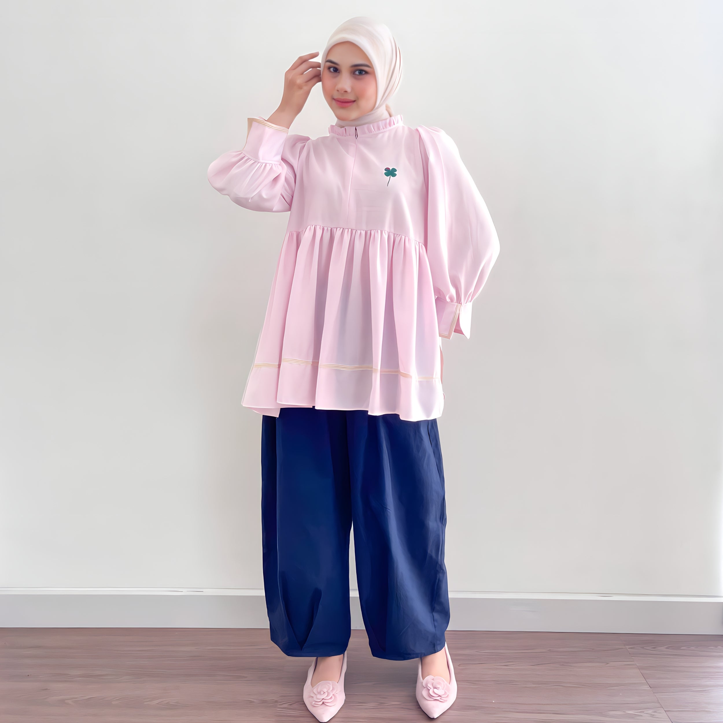 Image of Eclemix Top Ala | Atasan Wanita Baby Doll Linen Premium Korean Style