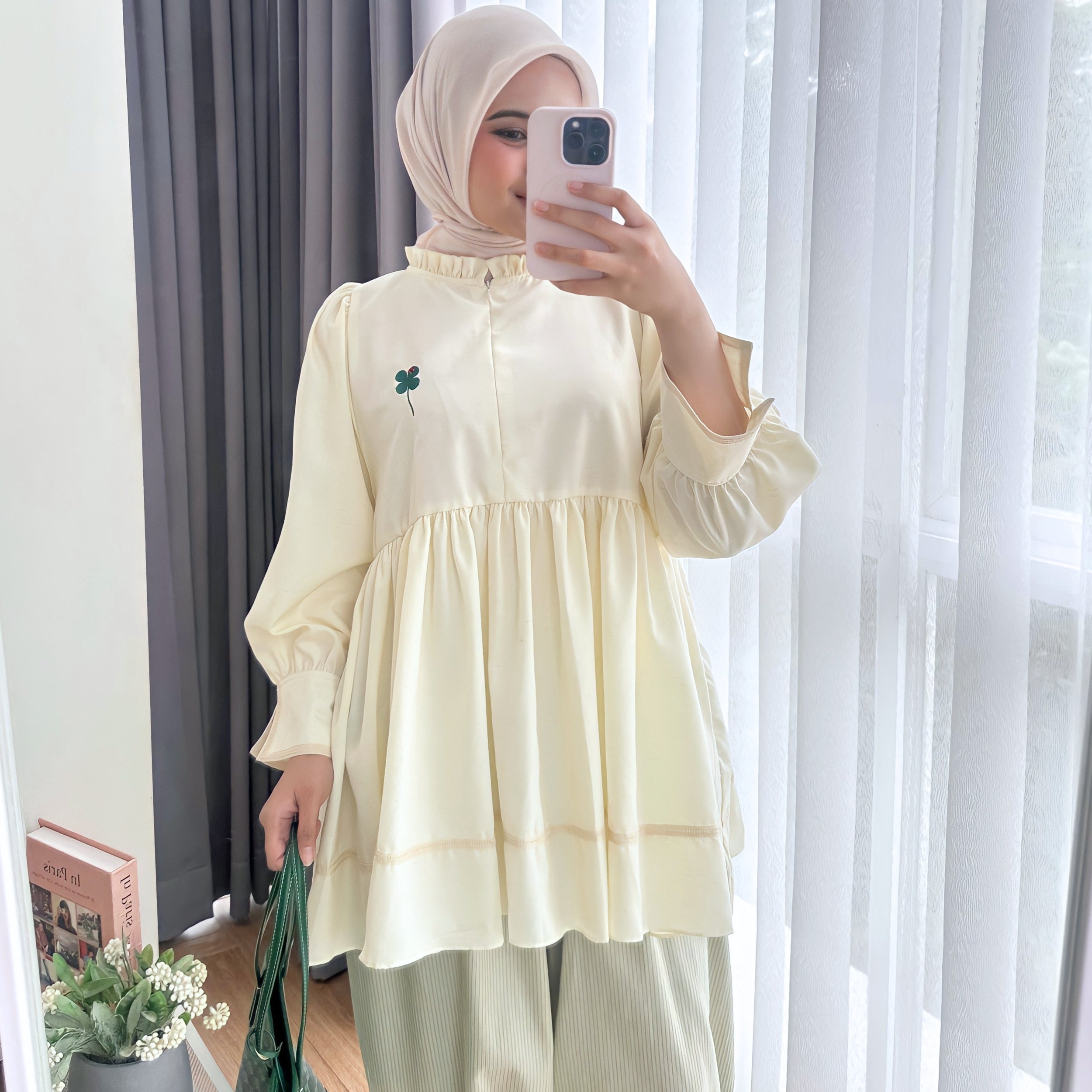 Image of Eclemix Top Ala | Atasan Wanita Baby Doll Linen Premium Korean Style