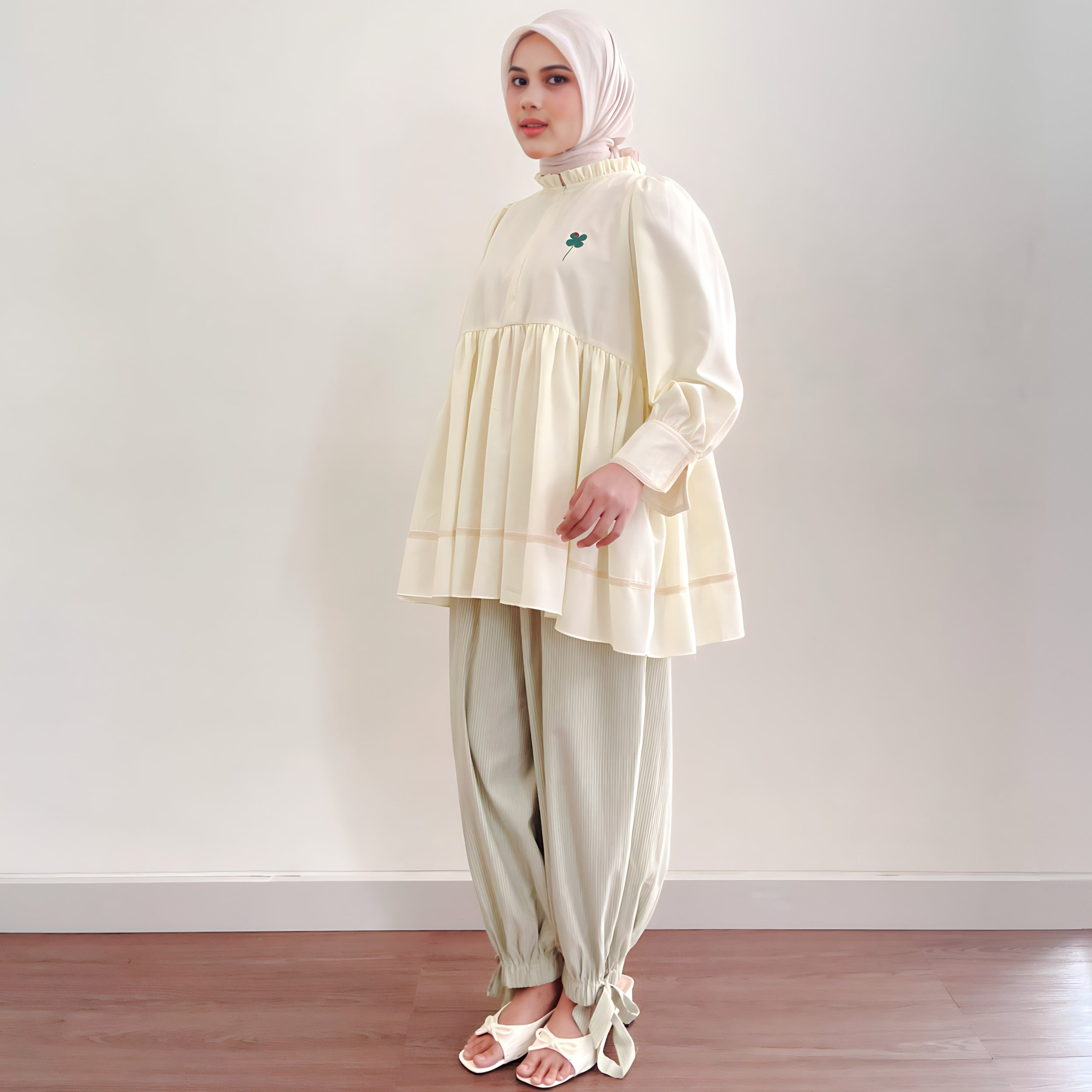 Image of Eclemix Top Ala | Atasan Wanita Baby Doll Linen Premium Korean Style