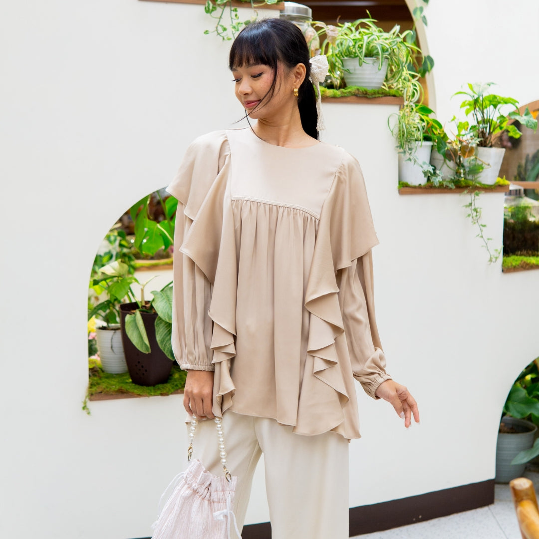 Image of Eclemix Top Amora | Atasan Wanita Blouse Layer | Busui Friendly