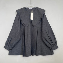 Image of Eclemix Top Numa | Atasan Wanita Blouse Kerah Tumpuk