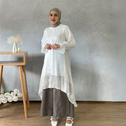 Image of Eclemix Tunic Reya | Atasan Wanita Tunic Mewah Resleting Depan | Baju Pesta Kondangan