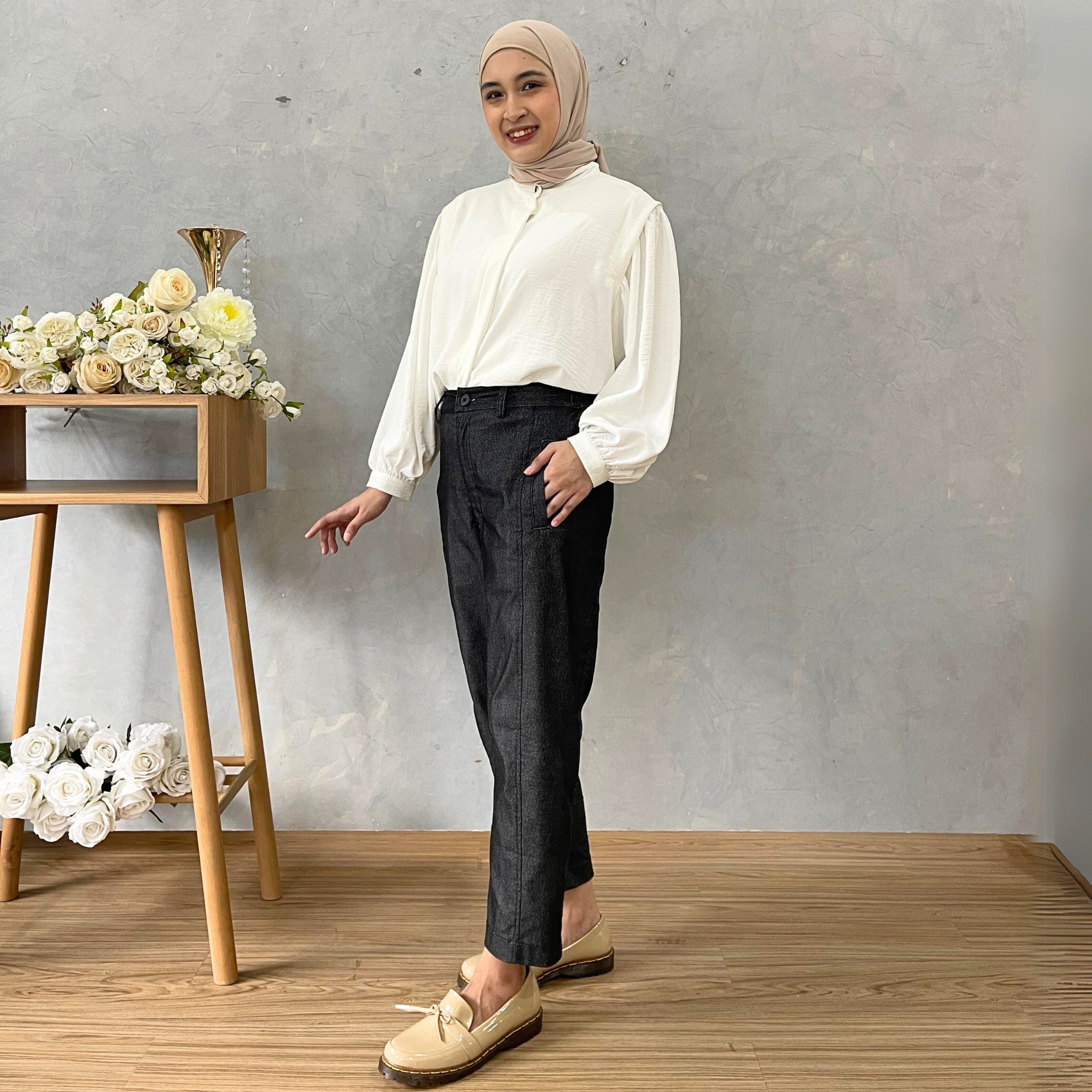 Eclemix Pants Gio | Celana Panjang Baggy Wanita Strech