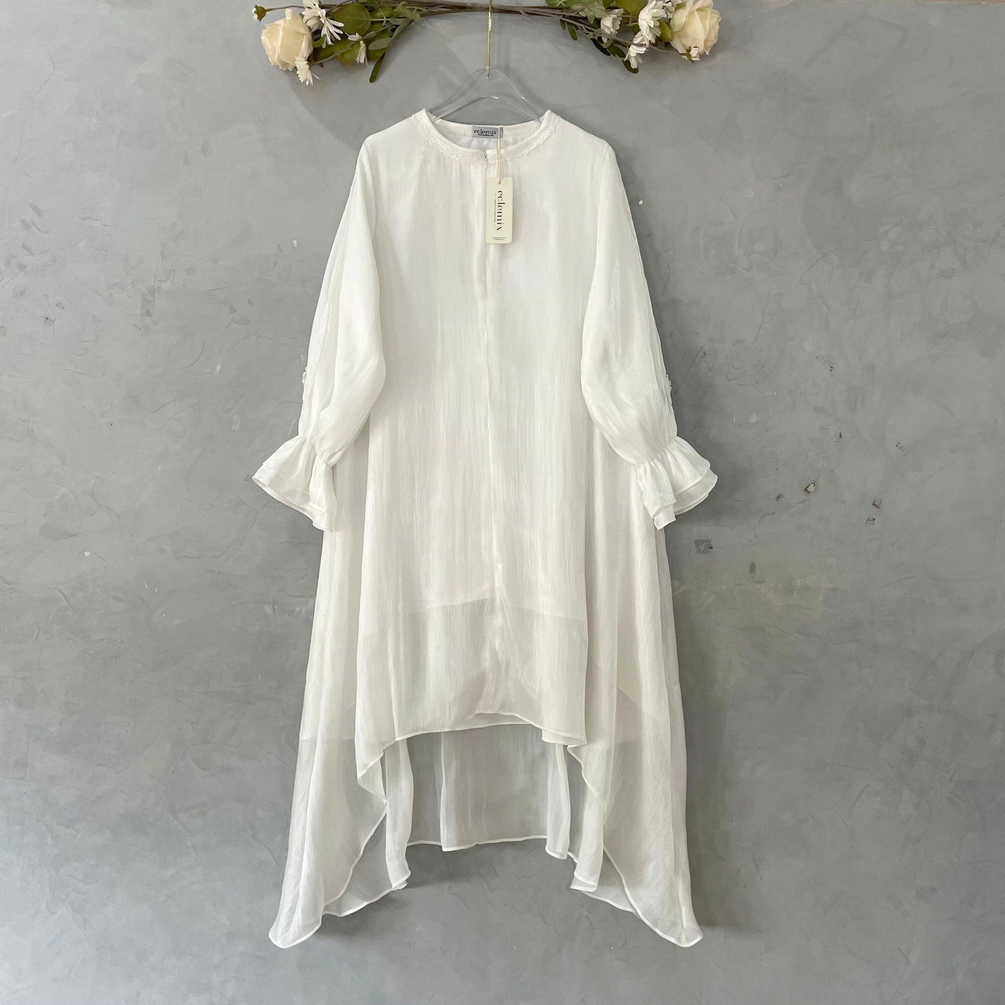 Image of Eclemix Tunic Reya | Atasan Wanita Tunic Mewah Resleting Depan | Baju Pesta Kondangan