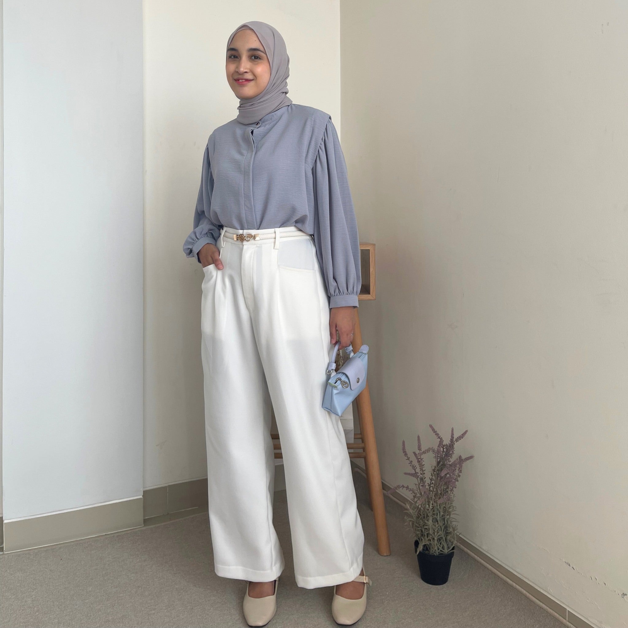 Eclemix Pants Jinira | Celana Panjang Wanita Kulot Basic