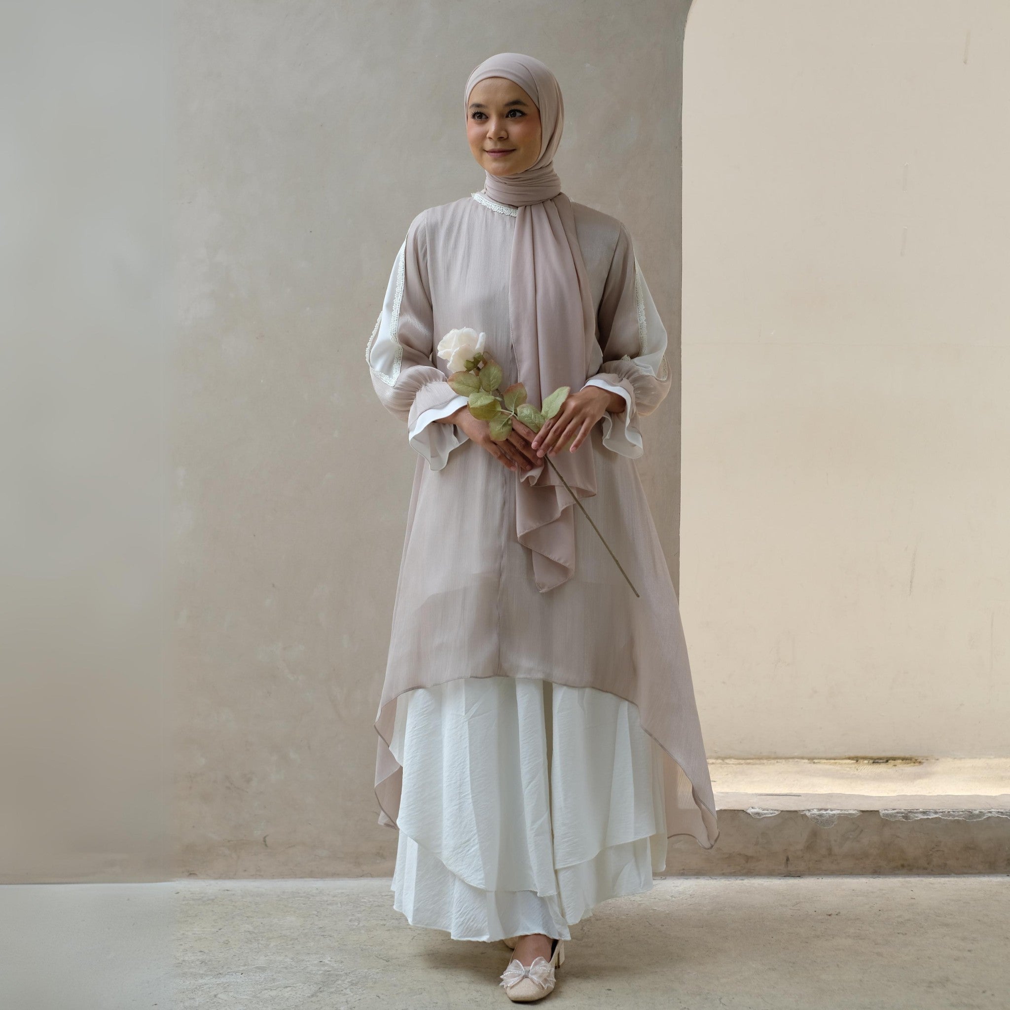 Image of Eclemix Tunic Reya | Atasan Wanita Tunic Mewah Resleting Depan | Baju Pesta Kondangan