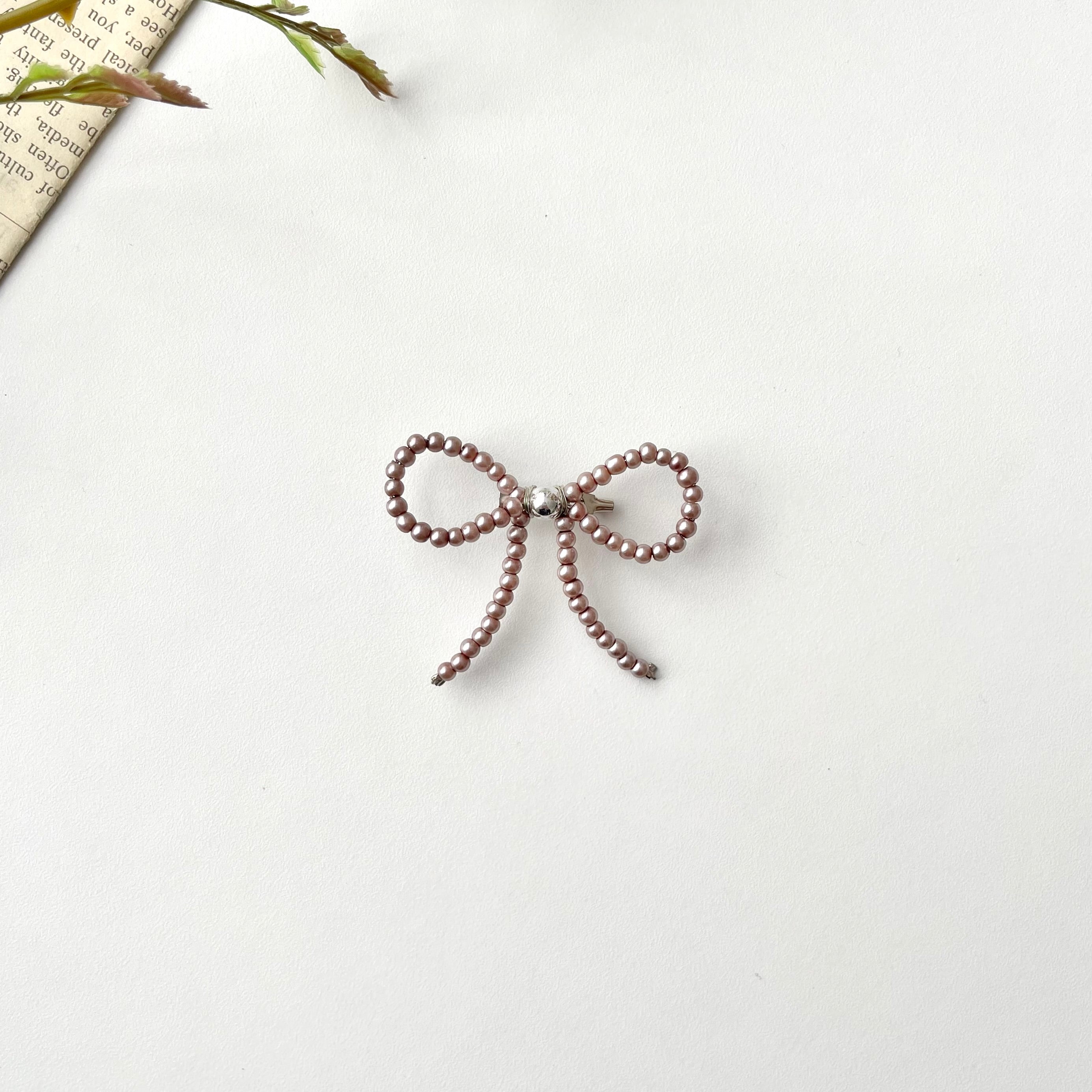 Image of Eclemix Brooch Bowknot |  Bros Mutiara Pita Coquette