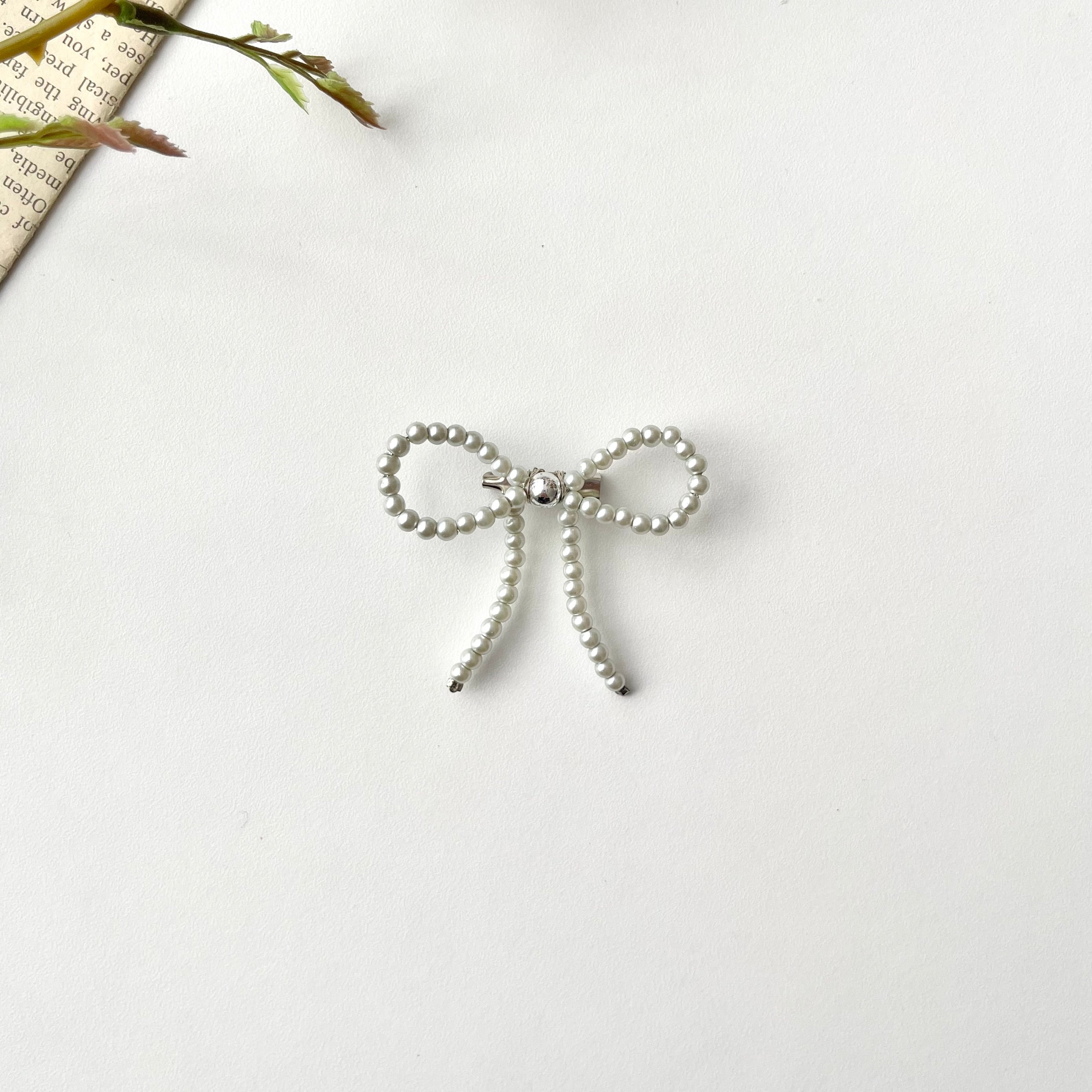 Image of Eclemix Brooch Bowknot |  Bros Mutiara Pita Coquette