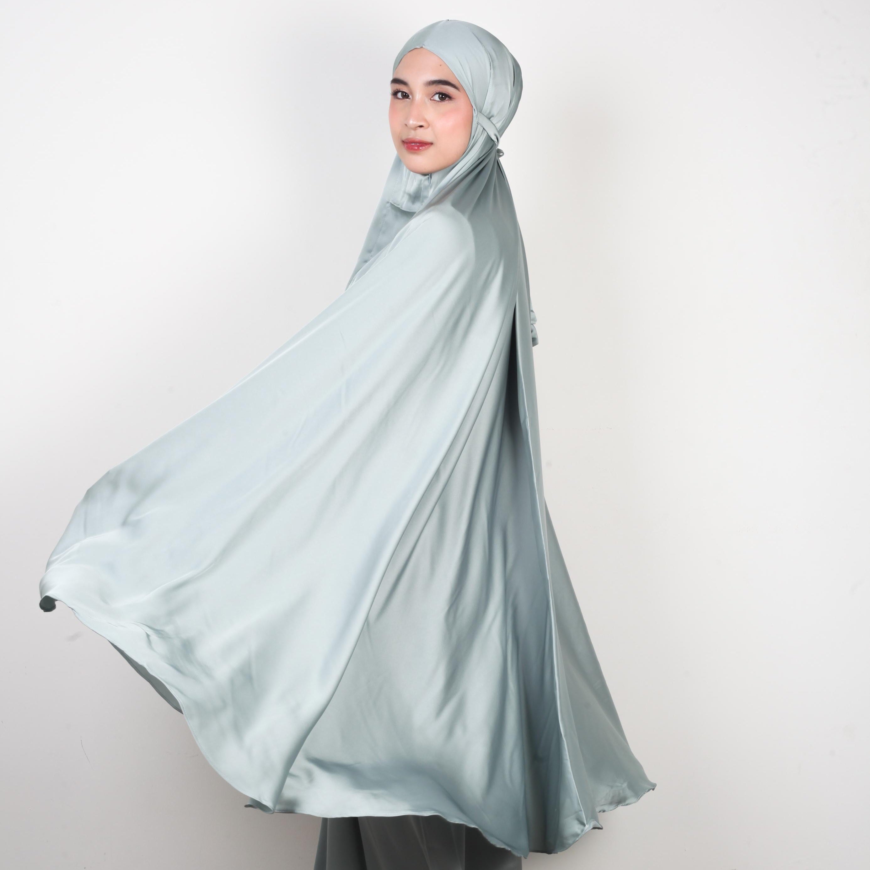 Image of Eclemix Lea Prayer Set | Mukena Dewasa Polos Silk 2 in 1
