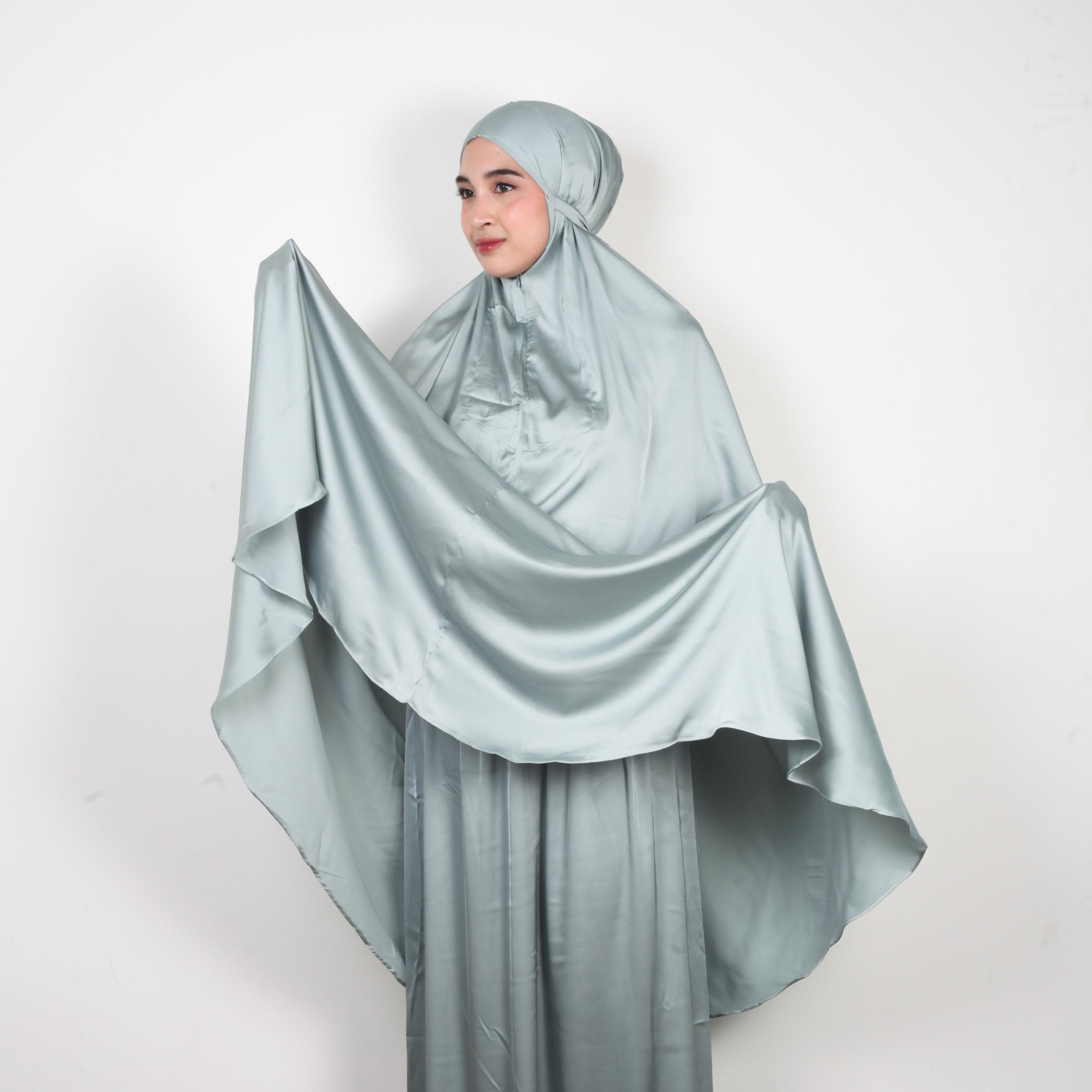 Image of Eclemix Lea Prayer Set | Mukena Dewasa Polos Silk 2 in 1