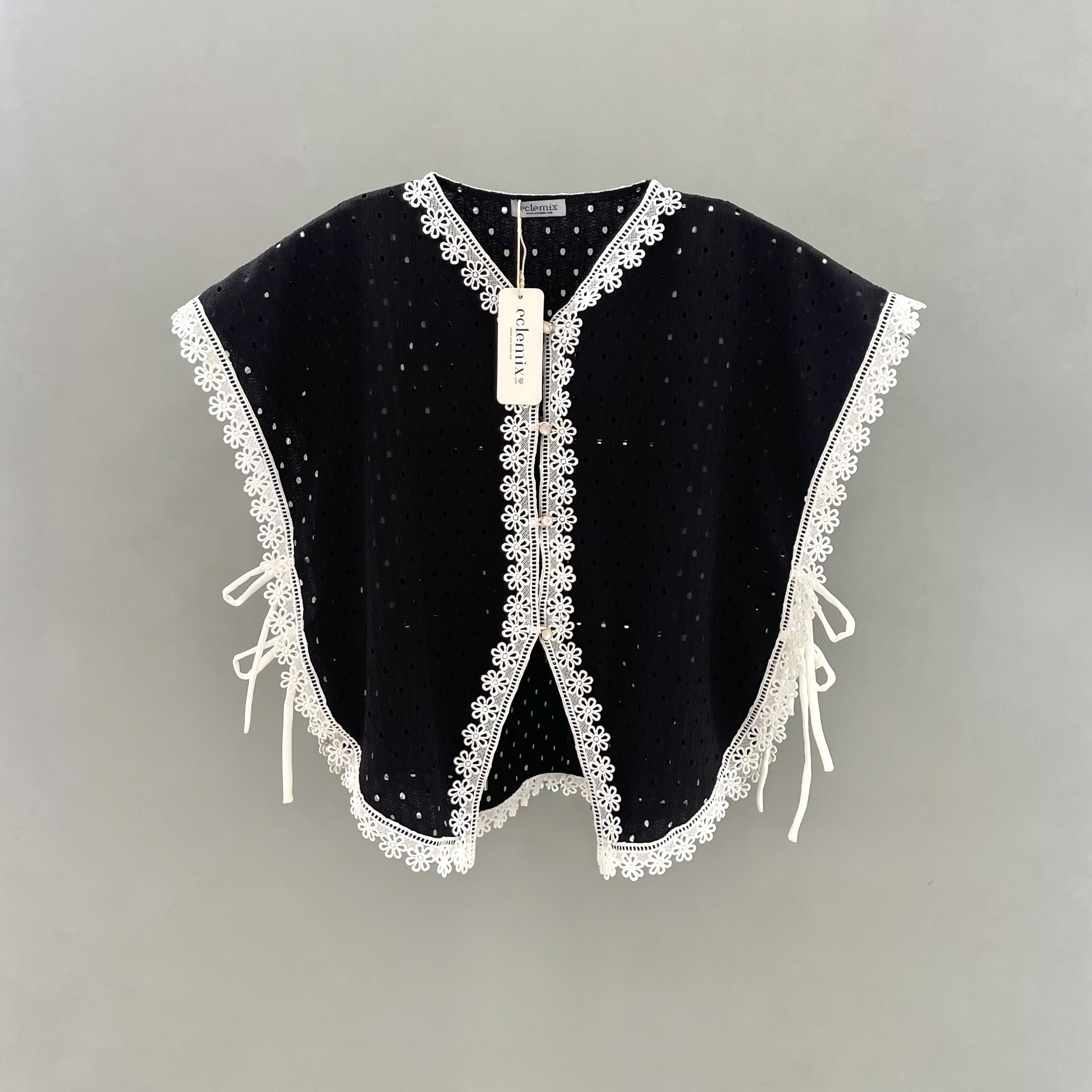 Image of Eclemix Outer Maurin | Vest Brokat Bunga | Outer Panjang Brukat Tanpa Lengan