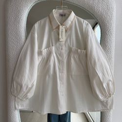 Image of Eclemix Top Yumana | Atasan Wanita Kemeja Daily Basic Saku Loose