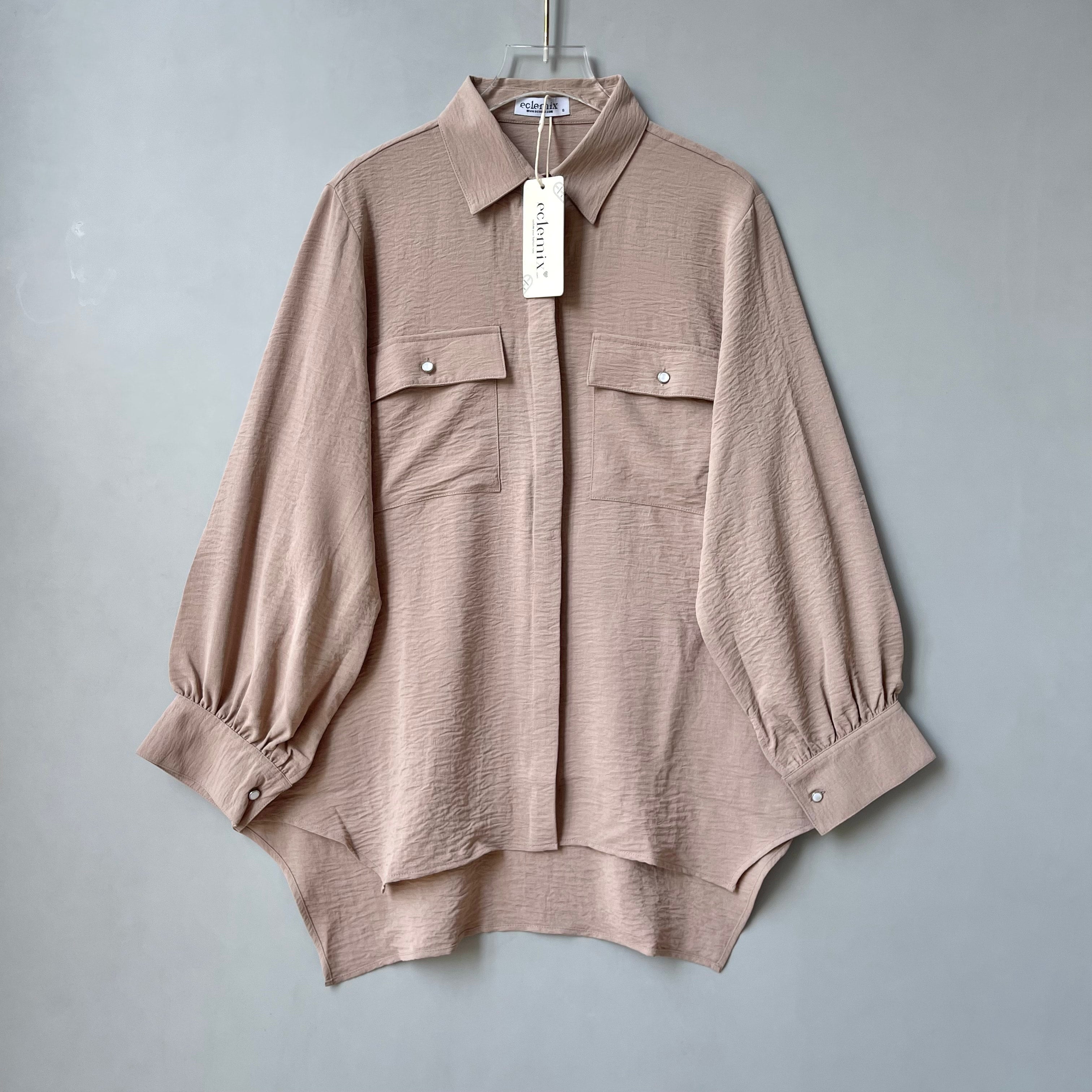 Eclemix Top Niki |Atasan Kemeja Wanita Daily Basic Polos
