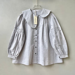 Image of Eclemix Top Naomi | Atasan Wanita Blouse Polos Kerah Peterpan