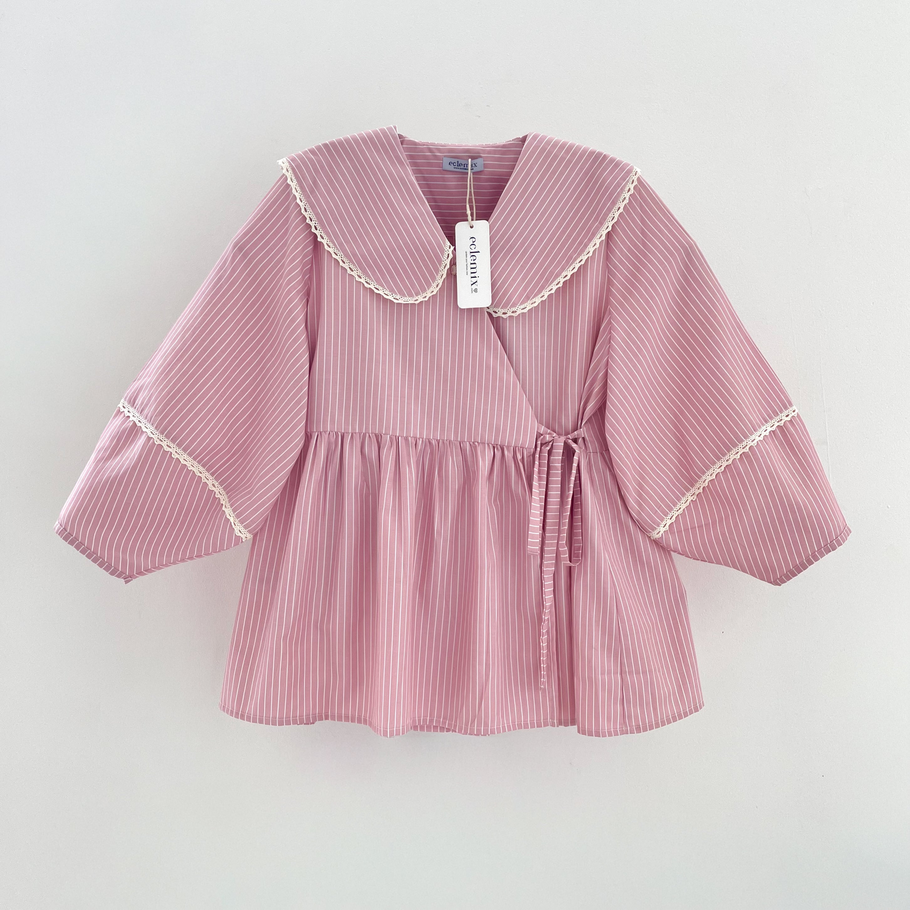 Image of Eclemix Top Ryusa | Atasan Wanita Blouse Kimono Motif Stripe