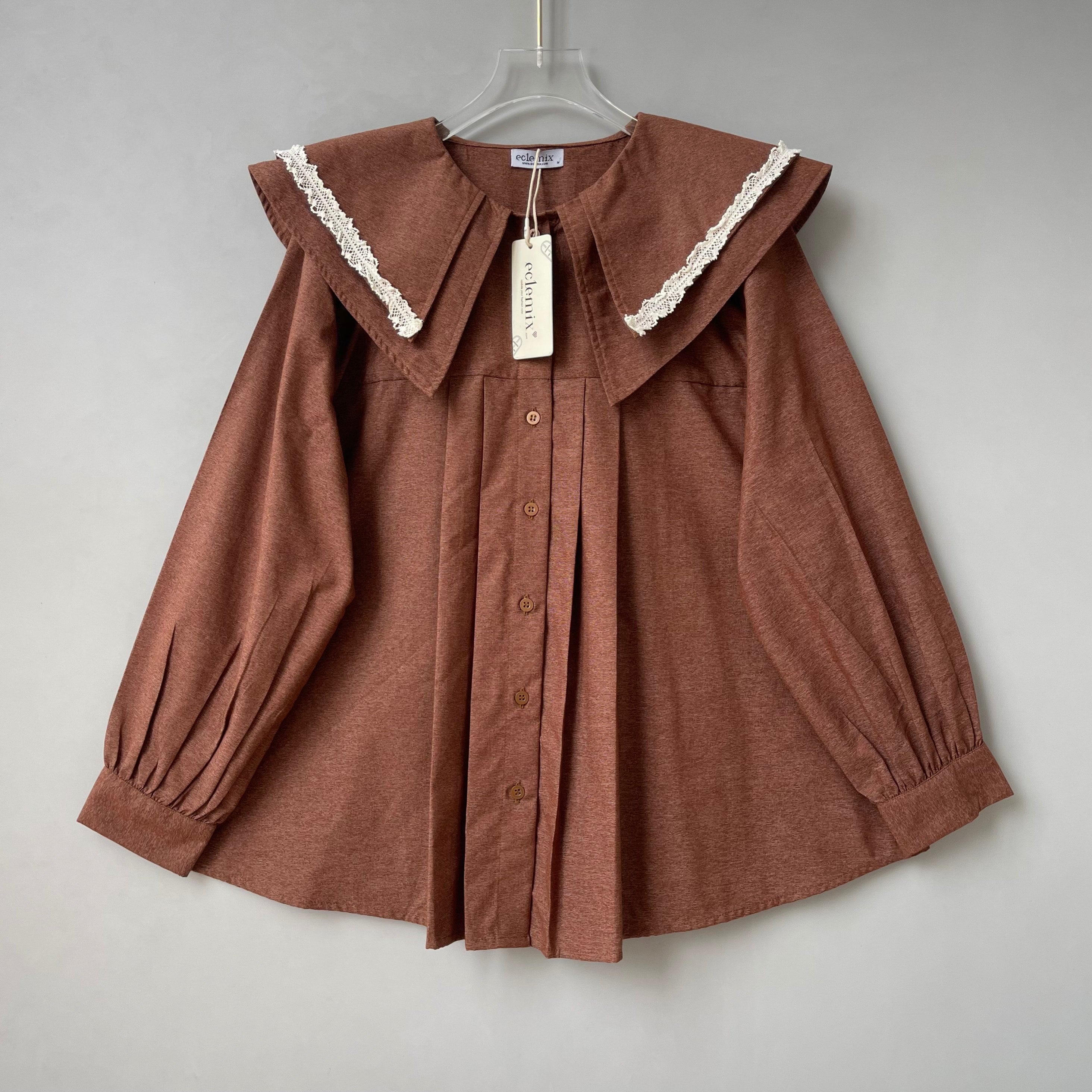 Eclemix Top Bocha | Atasan Wanita Blouse Ruffle Kerah Tumpuk