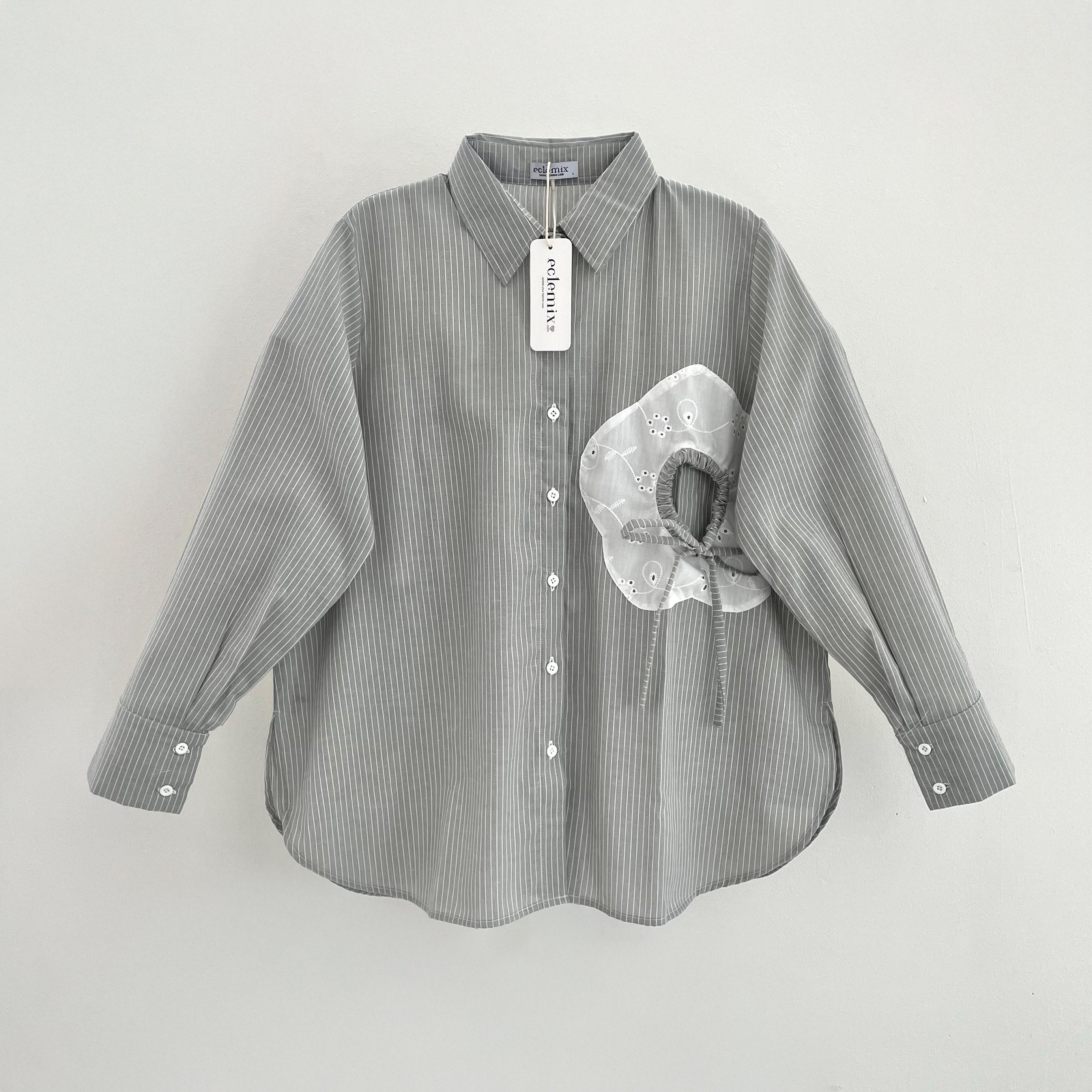 Image of Eclemix Top Orio kemeja katun bordir bunga produk eclemix