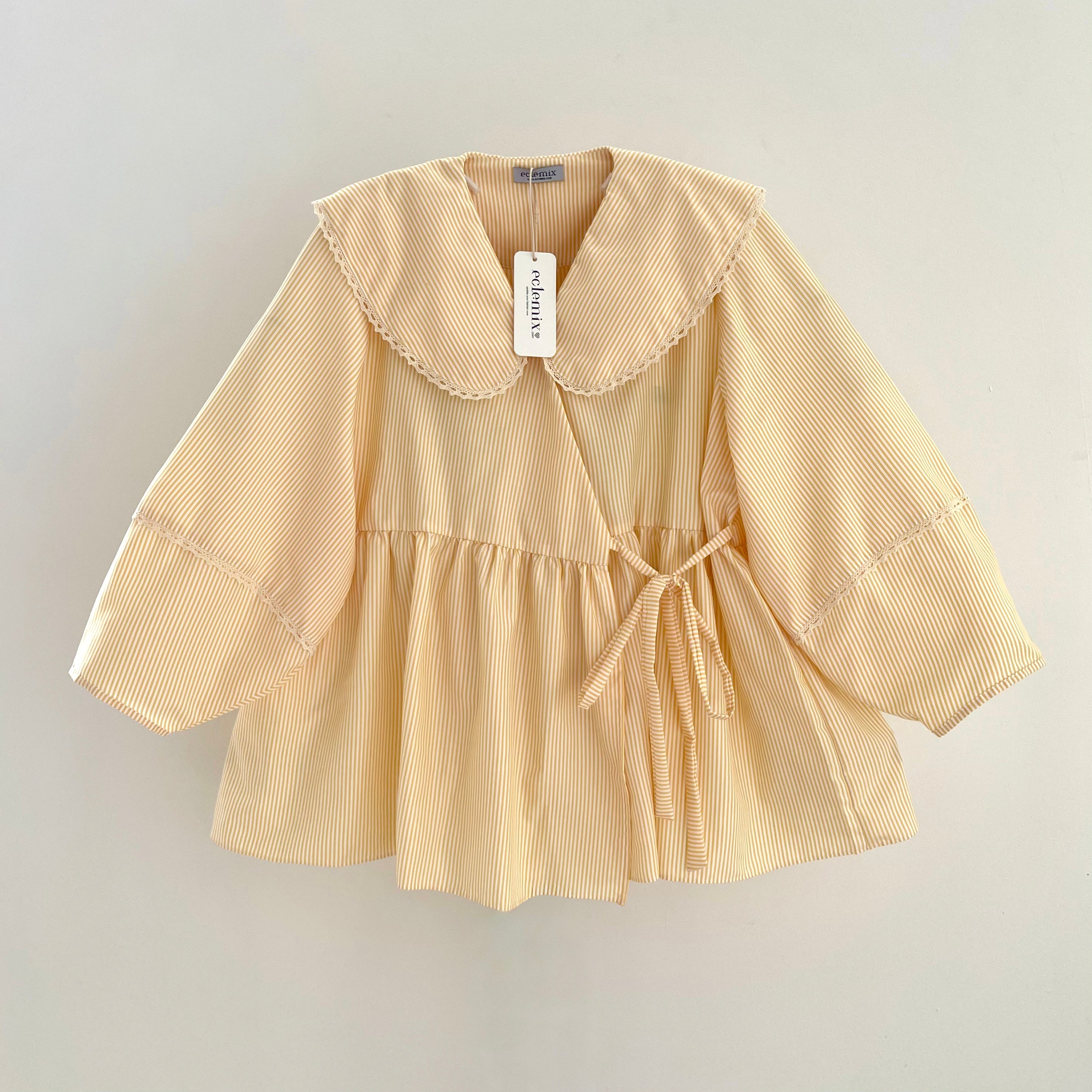 Eclemix Top Ryusa | Atasan Wanita Blouse Kimono Motif Stripe