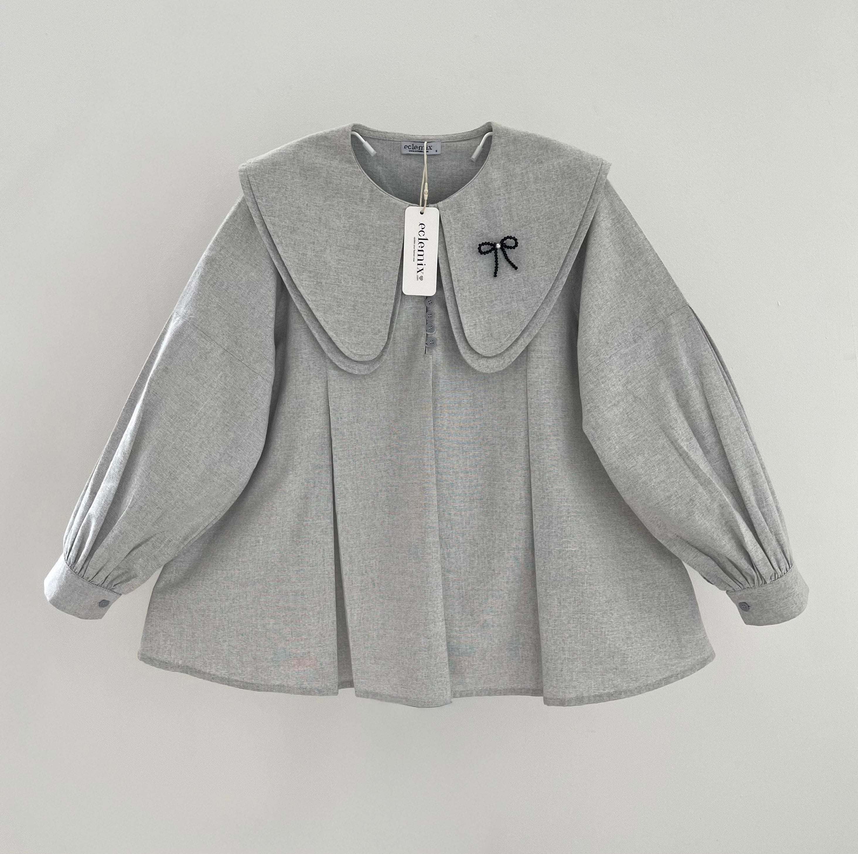 Eclemix Top Numa | Atasan Wanita Blouse Kerah Tumpuk