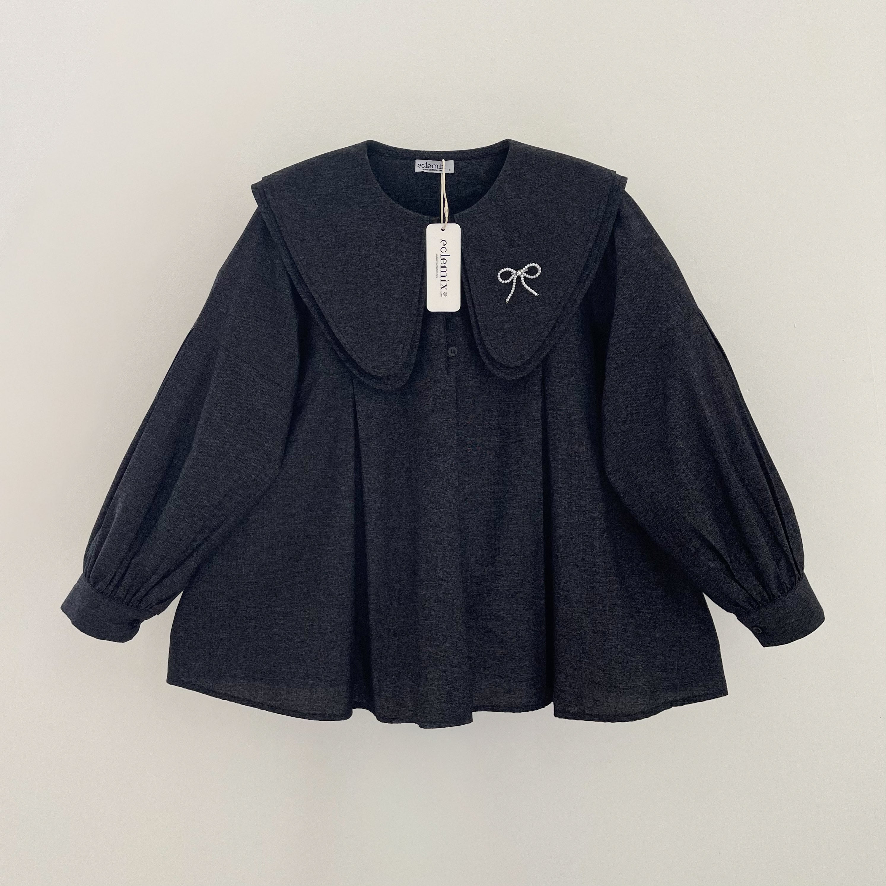 Eclemix Top Numa | Atasan Wanita Blouse Kerah Tumpuk