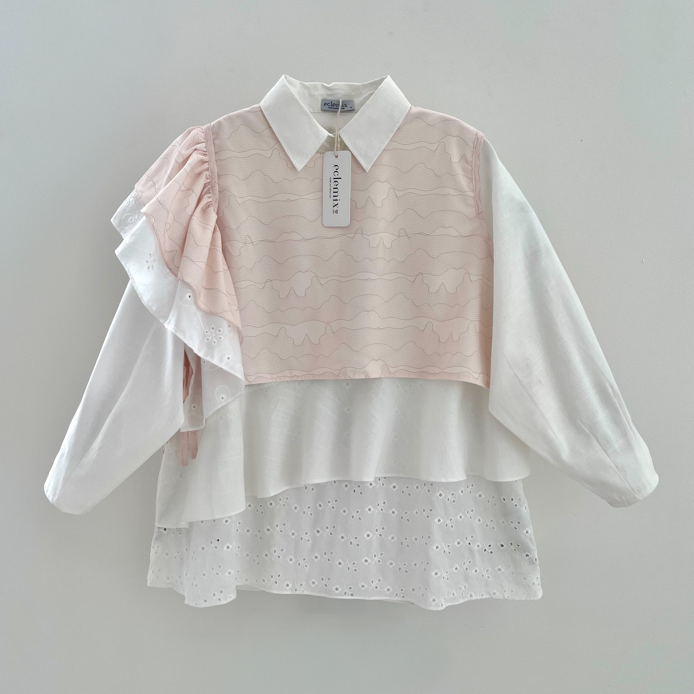 Image of Eclemix Outer Latte | Vest Wanita Ruffle Tanpa Lengan