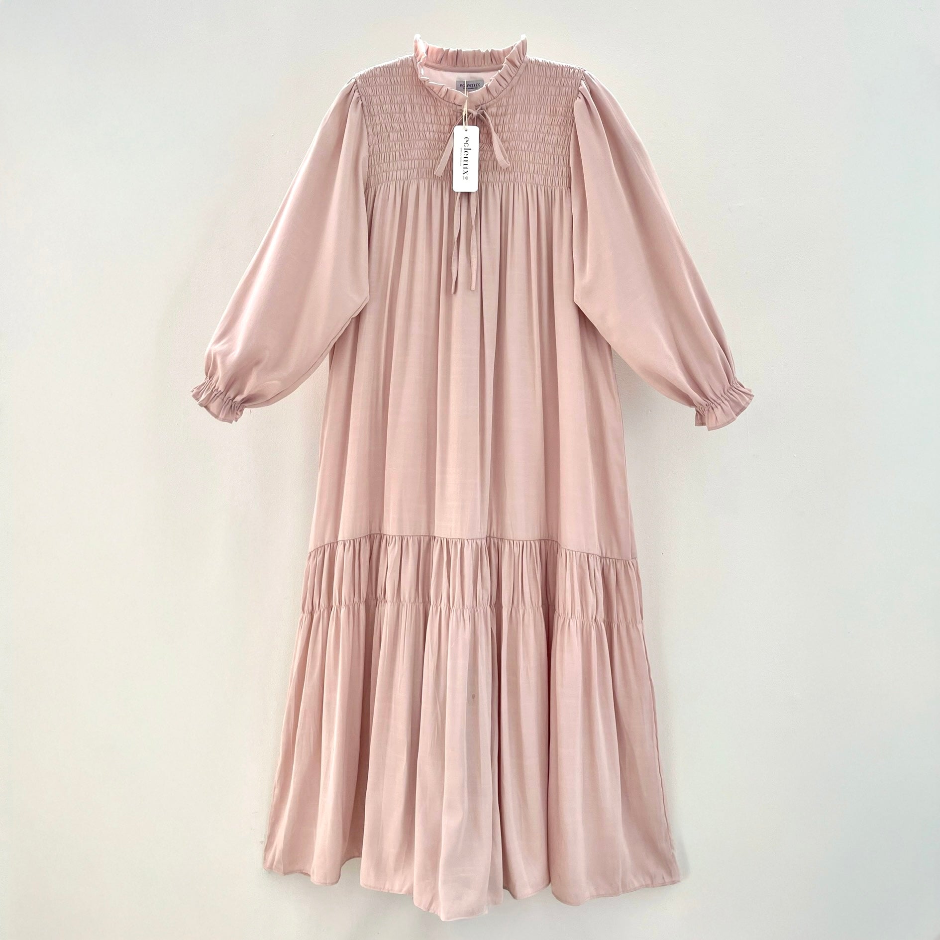 Image of Eclemix Dress Alana | Gamis Wanita Polos Kerah Tali