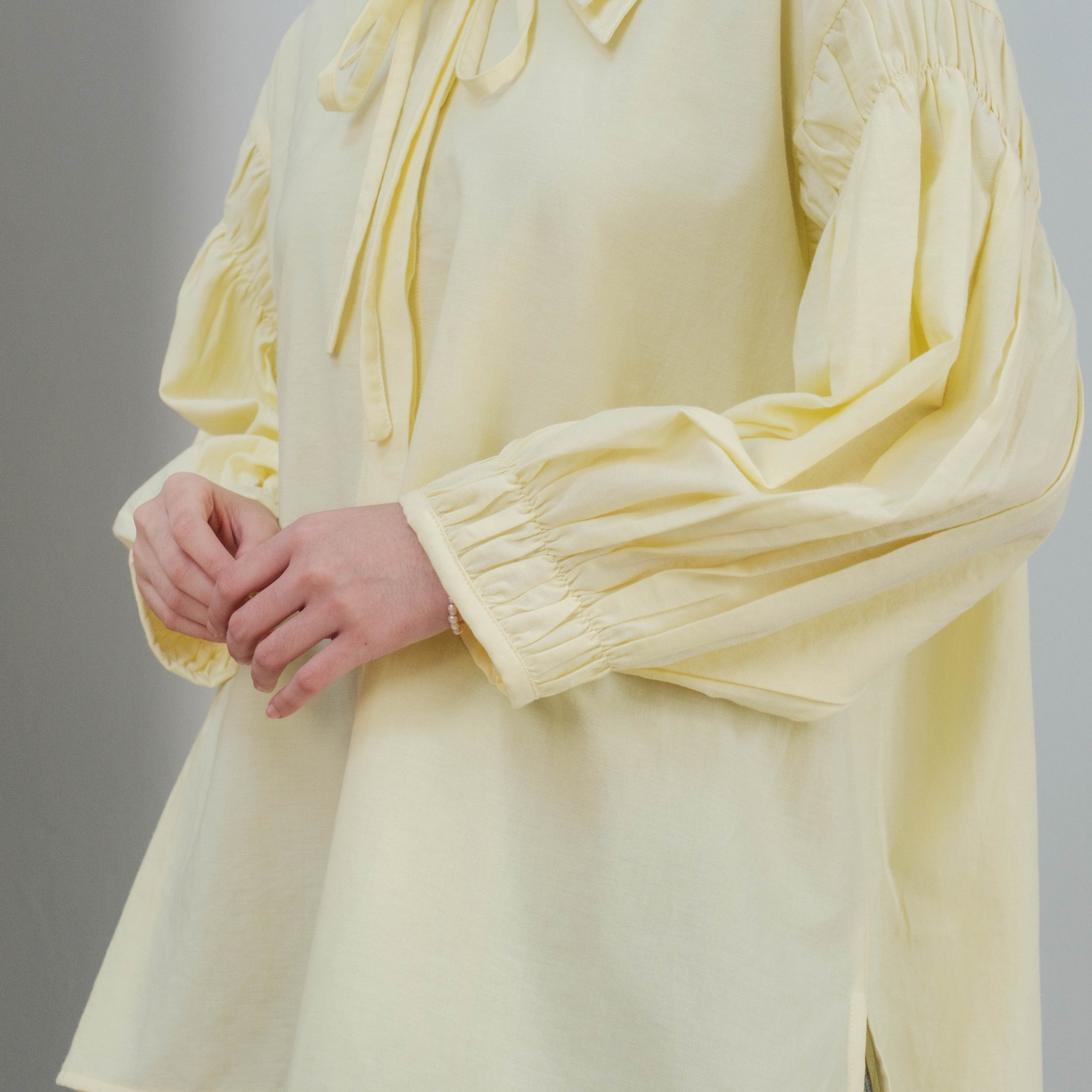 Image of Eclemix Atasan Wanita Casual Loose Fit Puff Sleeve Top Jiyo