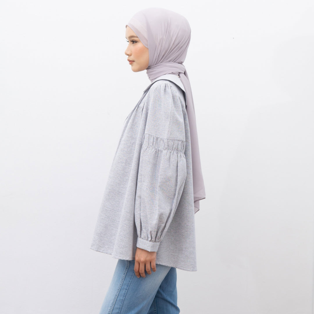 Image of Eclemix Top Naomi | Atasan Wanita Blouse Polos Kerah Peterpan