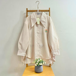 Image of Eclemix Top Mayleen | Atasan Wanita Kemeja Oversize Patch Tali Samping