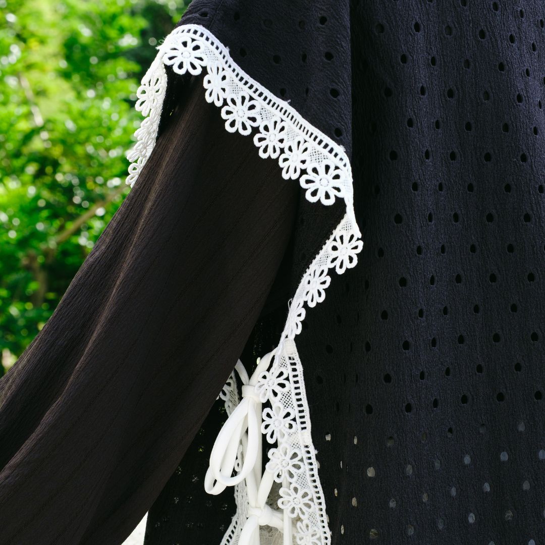 Image of Eclemix Outer Maurin | Vest Brokat Bunga | Outer Panjang Brukat Tanpa Lengan