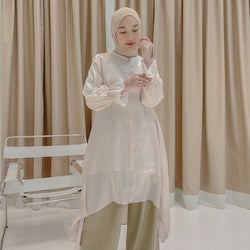Image of Eclemix Tunic Reya | Atasan Wanita Tunic Mewah Resleting Depan | Baju Pesta Kondangan