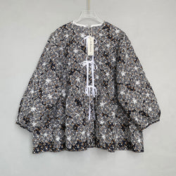 Image of Eclemix Top Omari | Atasan Wanita Kancing Depan Bowtie Pita