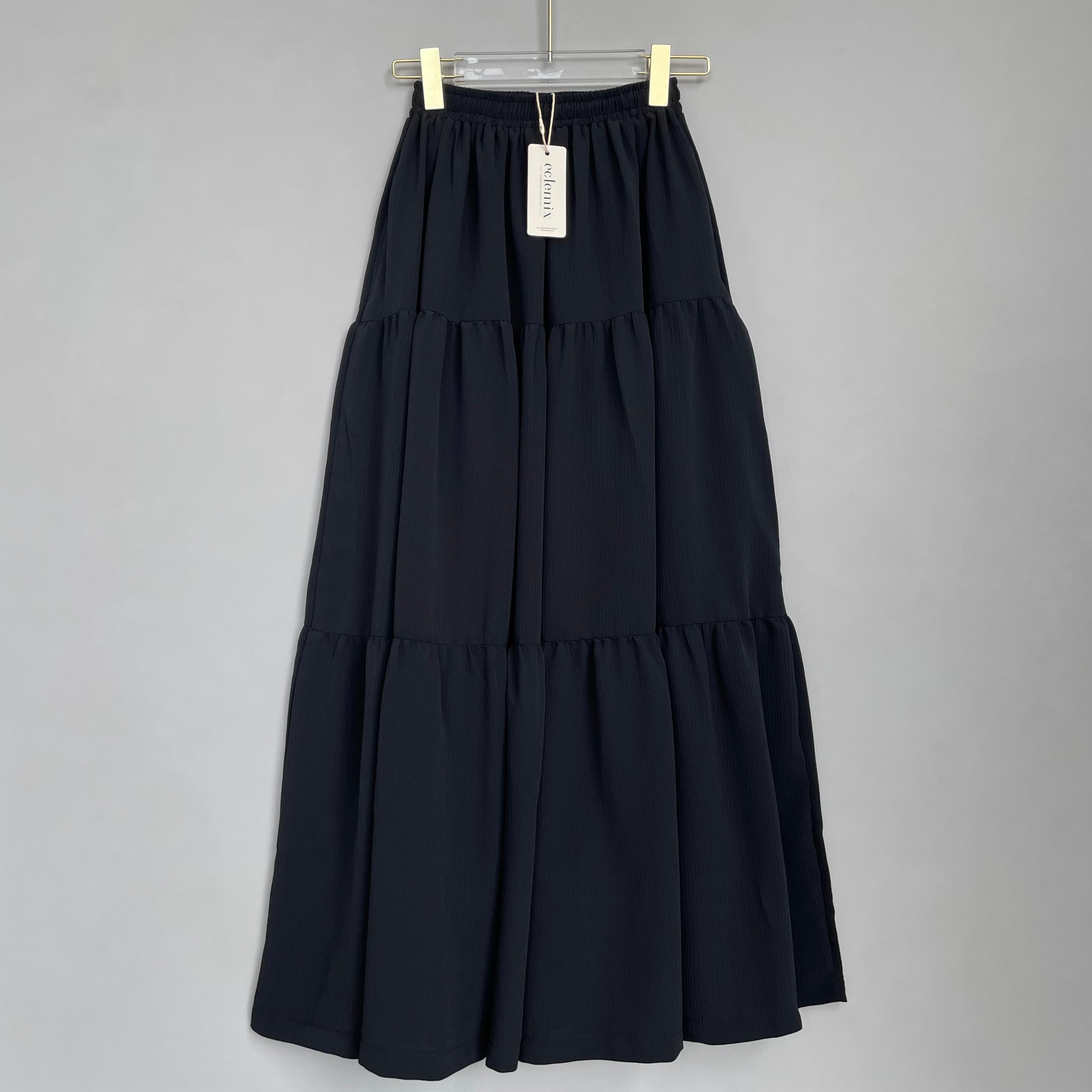 Image of Eclemix Skirt Myomi | Rok Wanita Rampel Susun A-line