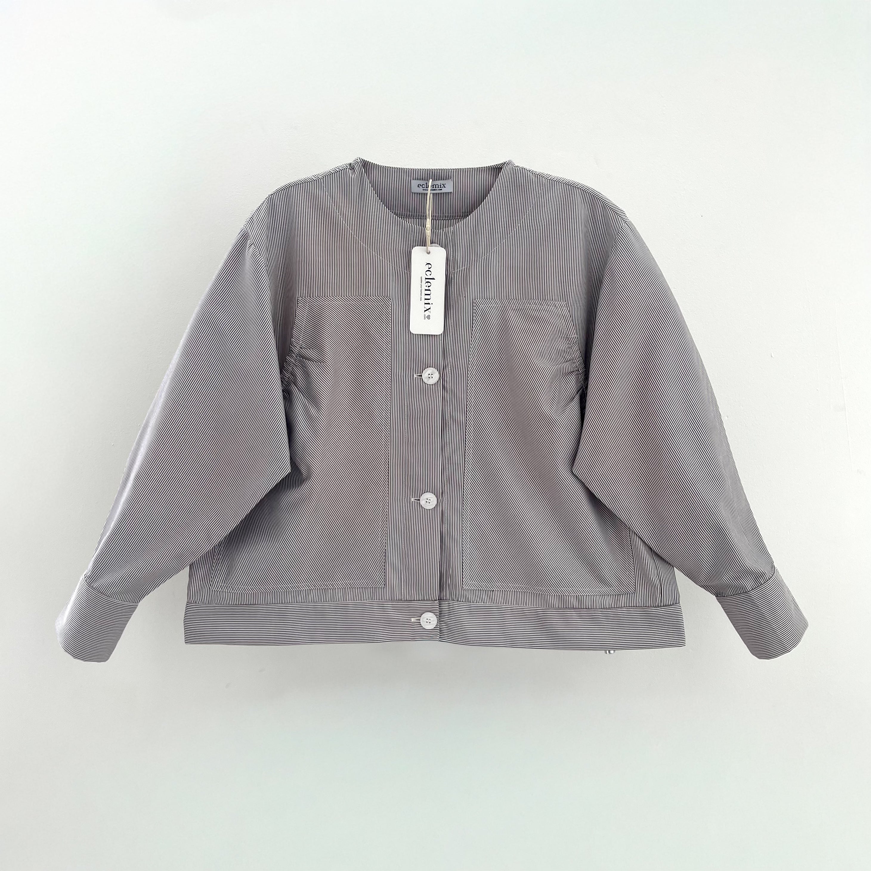 Eclemix Top Alexa Skipper Shirt | Atasan Wanita Kemeja Motif Stripes Salur