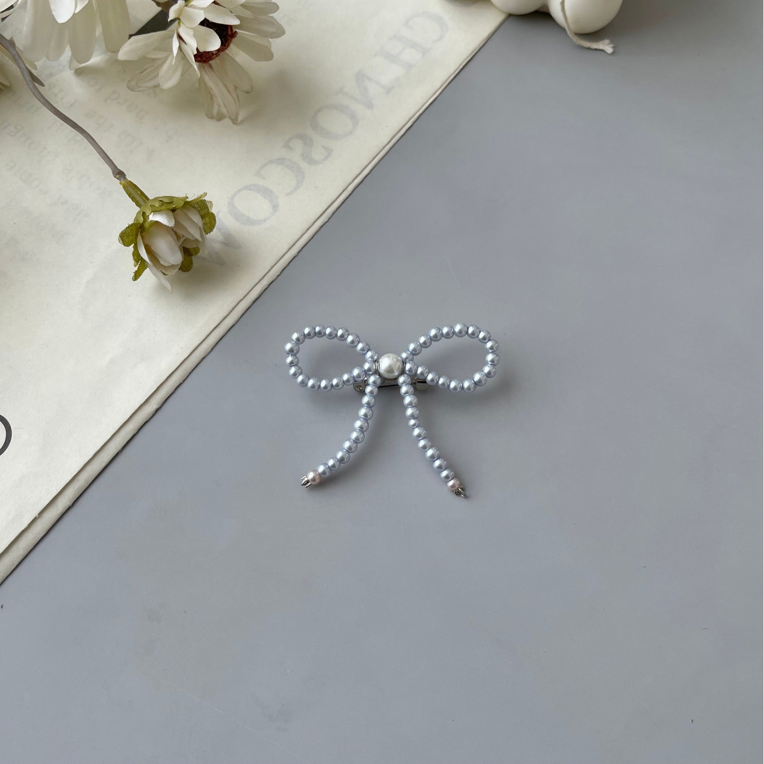 Image of Eclemix Brooch Bowknot |  Bros Mutiara Pita Coquette